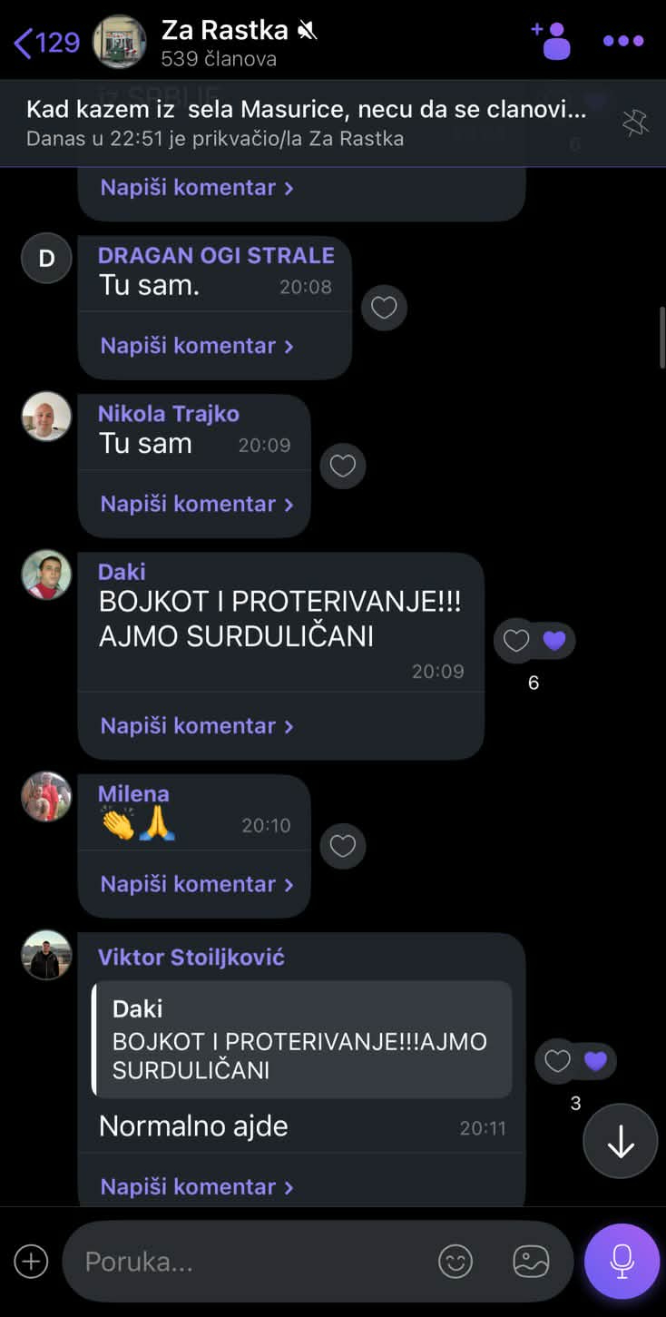 Surdulica linč viber