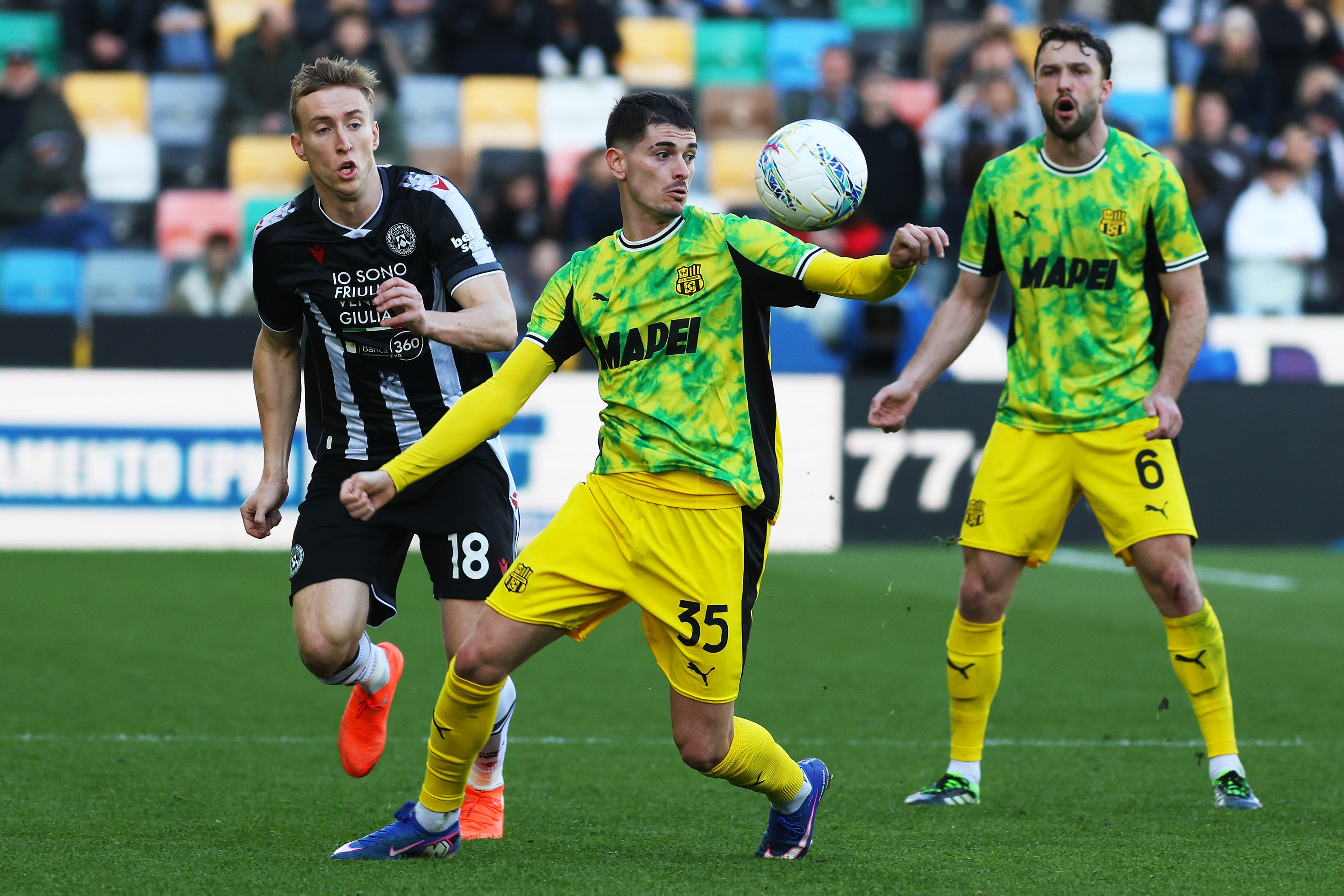 February 15, 2026, Udine, Udine, Italy: Sassuolo's Luca Lipani