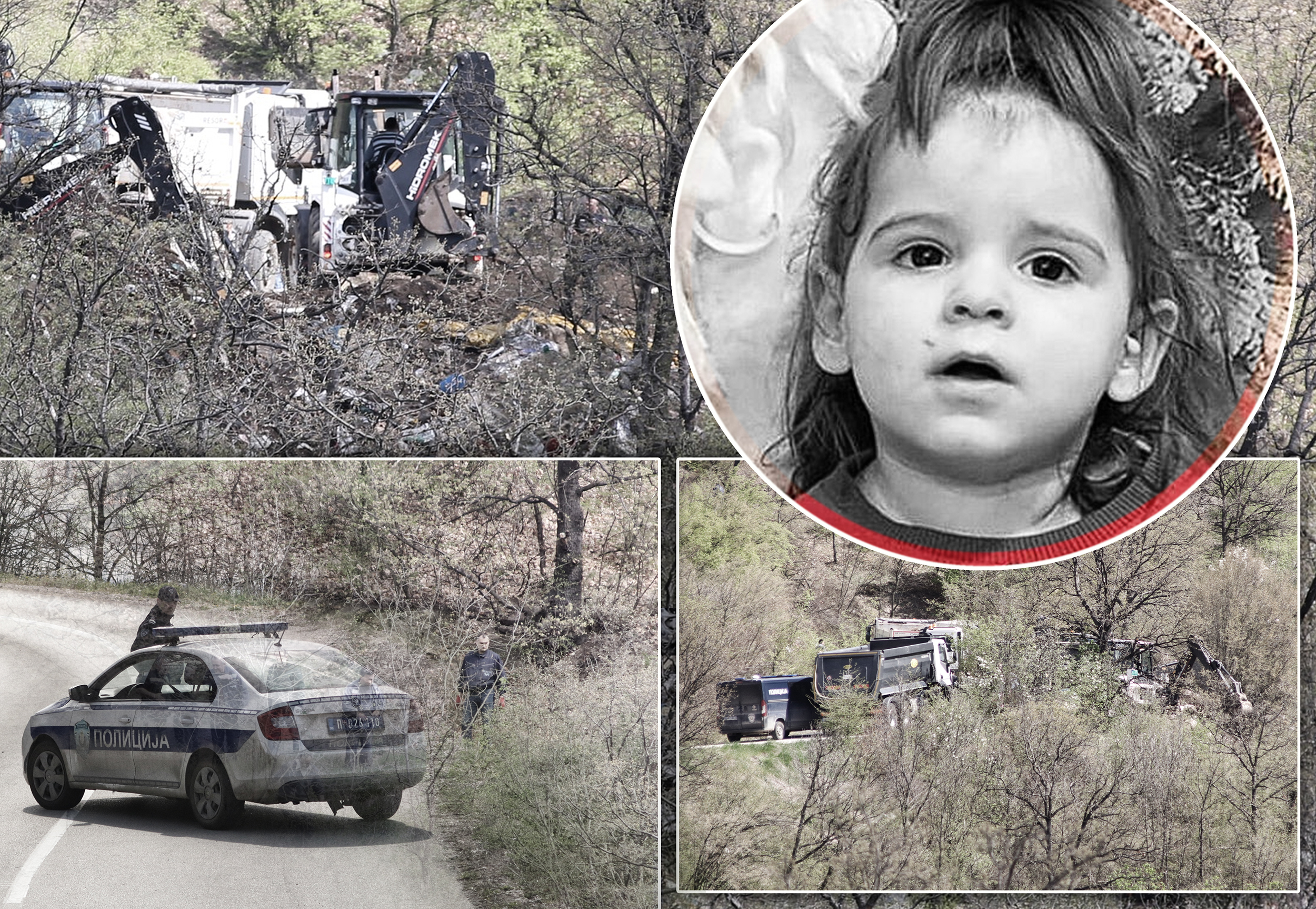 04, april, 2024, Bor - Policija je zapocela pretragu deponije posto je potvdjeno da je mala Danka Ilic, ciji je nestanak prijavljen proslog utorka u Banjskom polju kod Bora, ubijena. Photo: M.M./ATAImages