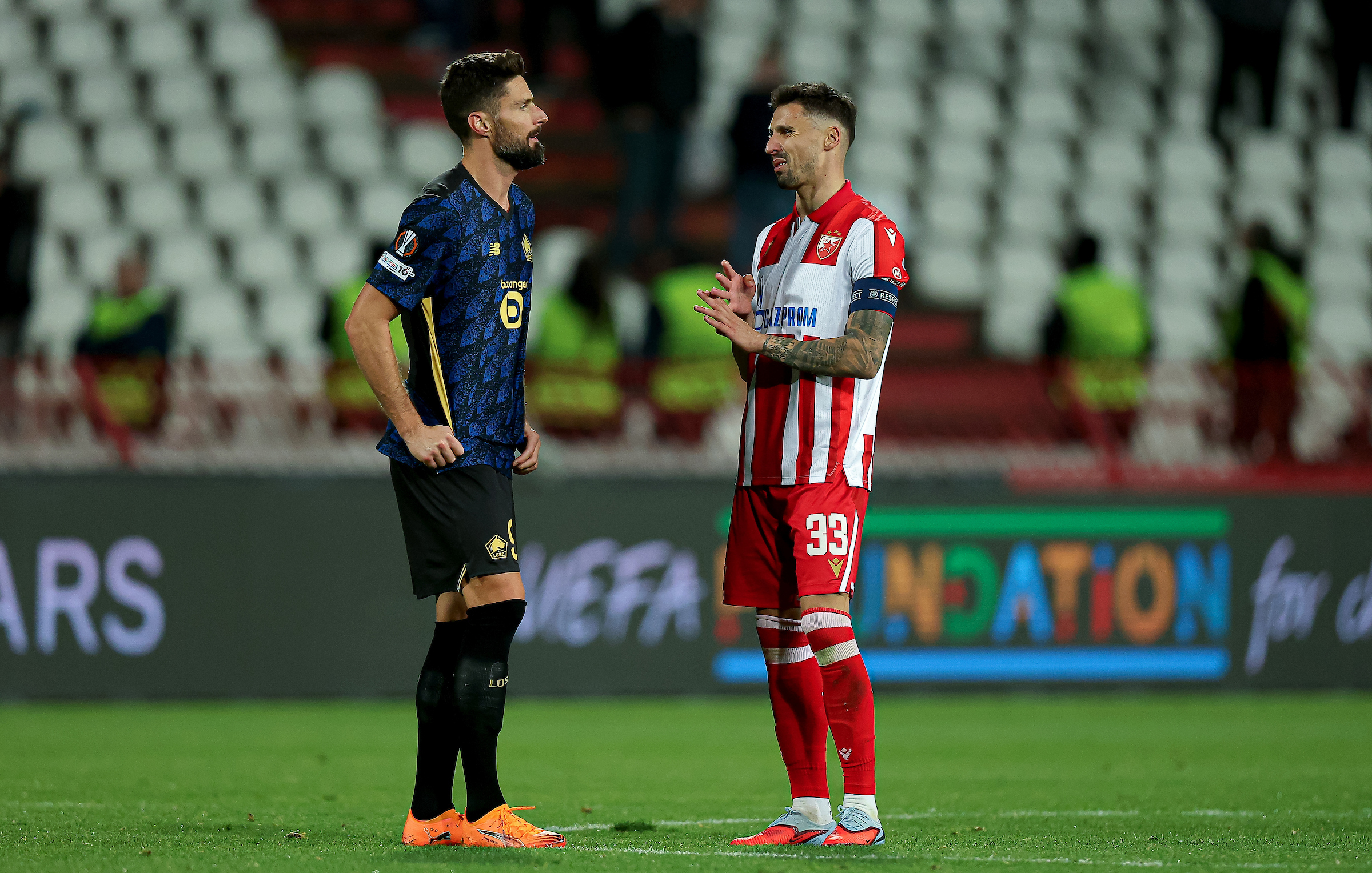 Olivije Žiru i Rade Krunić na meču Zvezda - Lil