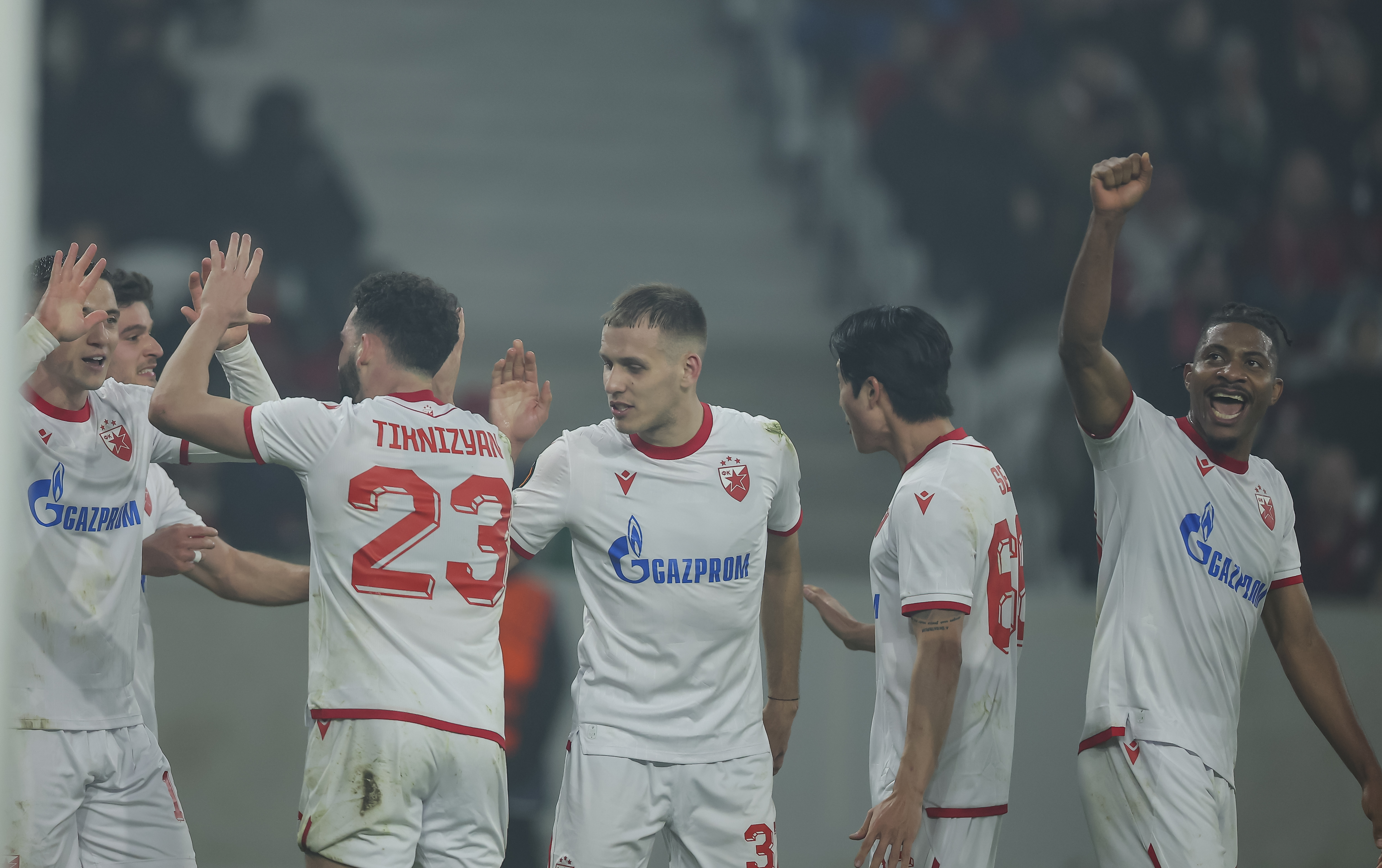 Franklin Tebo Uchenna (R) of Crvena Zvezda