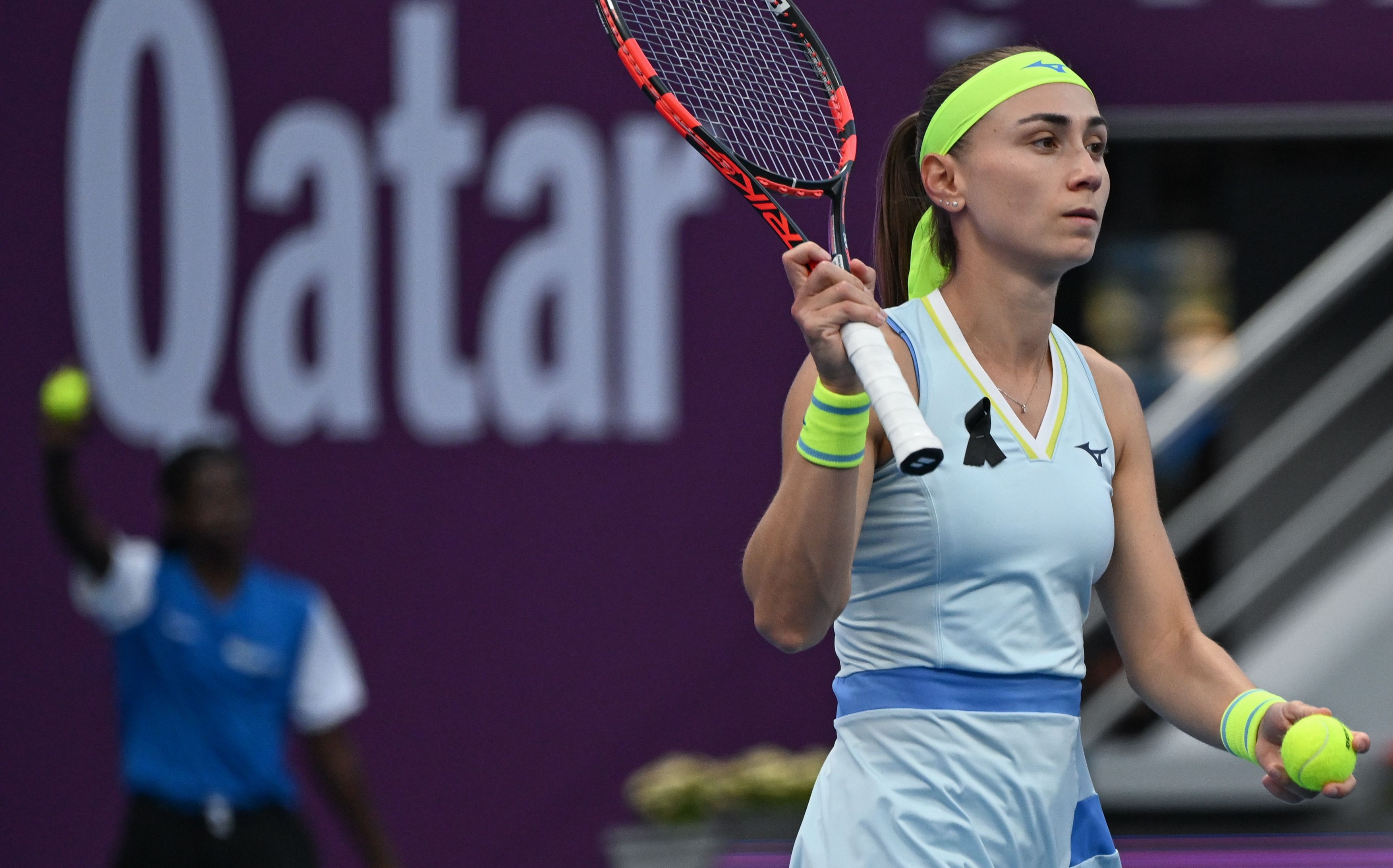 DOHA, QATAR - FEBRUARY 14:Aleksandra Krunic of Serbia