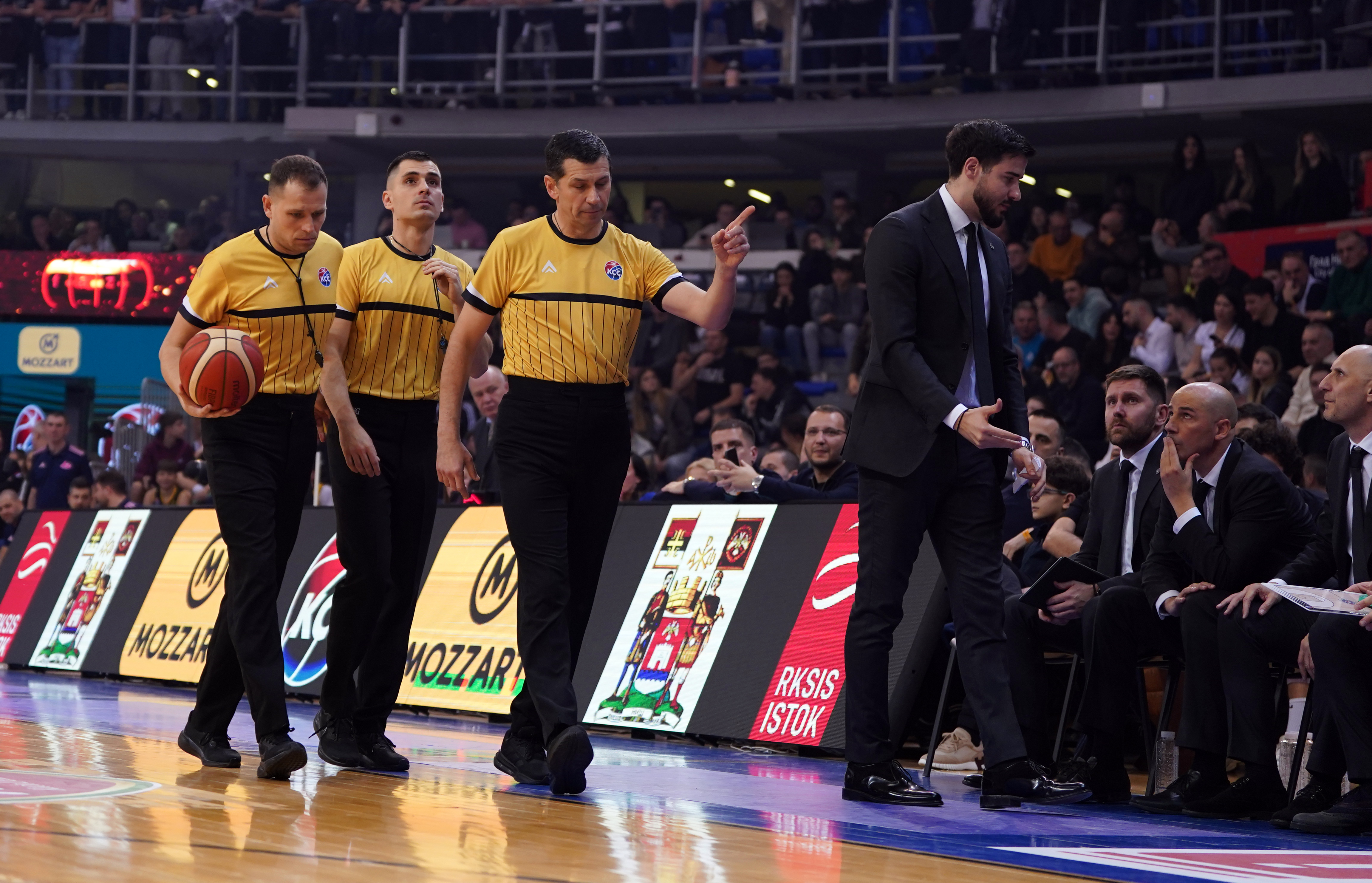 during the Kup Radivoja Koraca Season 2025-2026 Semi Final match between Partizan and Mega at Cair hall on February 20, 2026 in Nis, Serbia. (Photo by Starsport.rs ©)