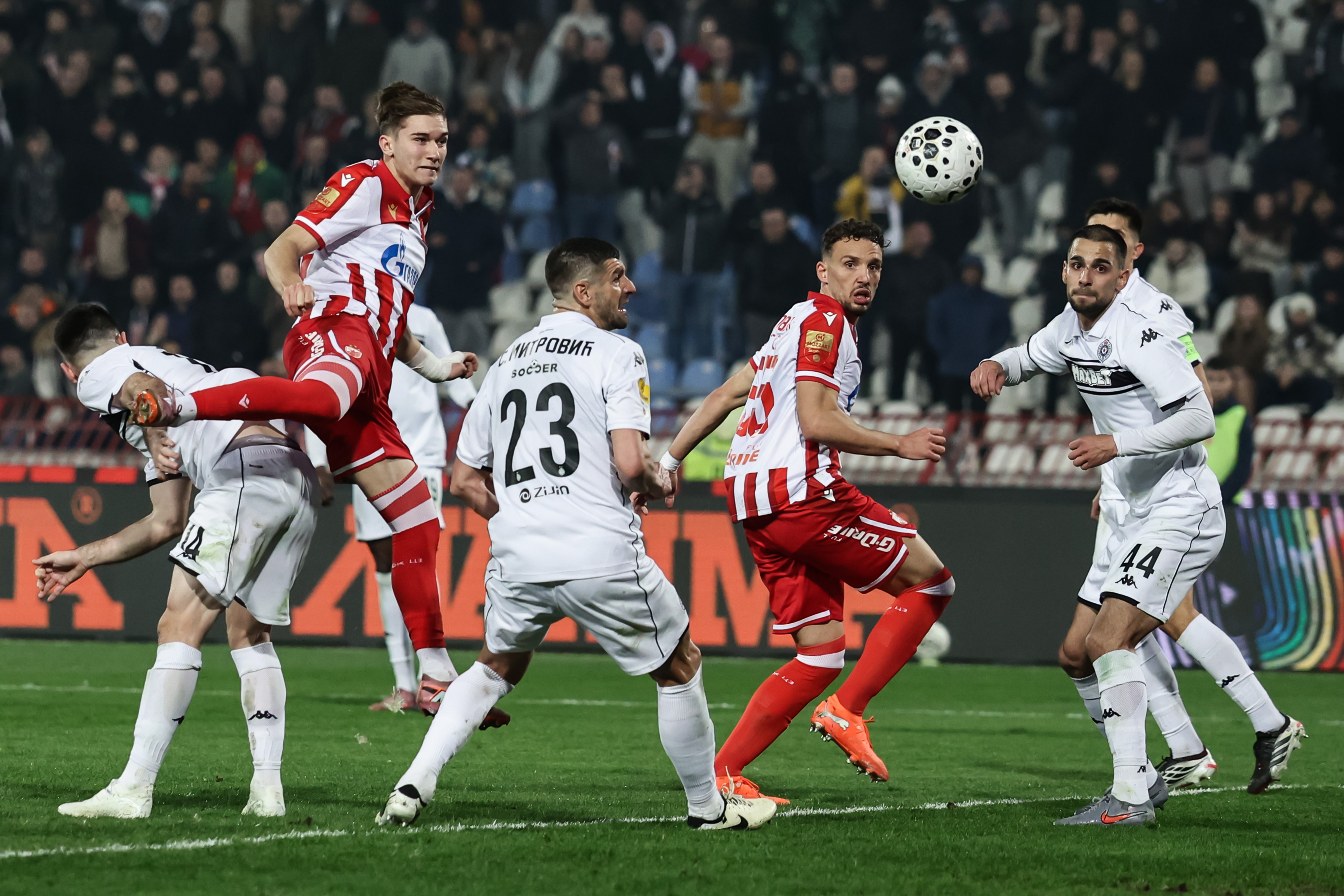 Crvena Zvezda and Partizan at stadium Rajko Mitic on February 22, 2026 in Belgrade, Serbia