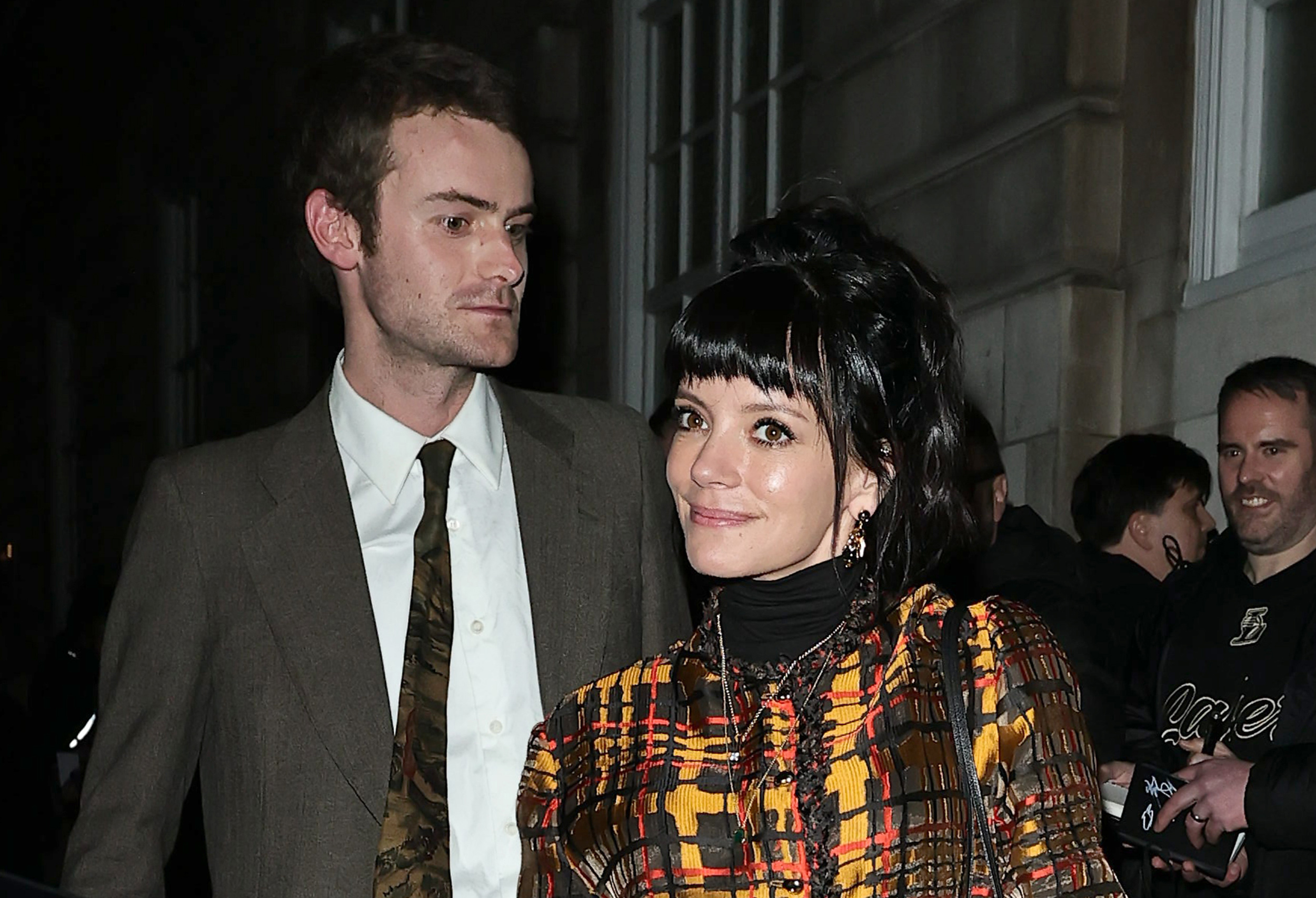 21 February 2026.Celebrities attend a BAFTA pre party at Lou Lou's Hertford StreetPictured: Lily Allen, Jonah Freud,Image: