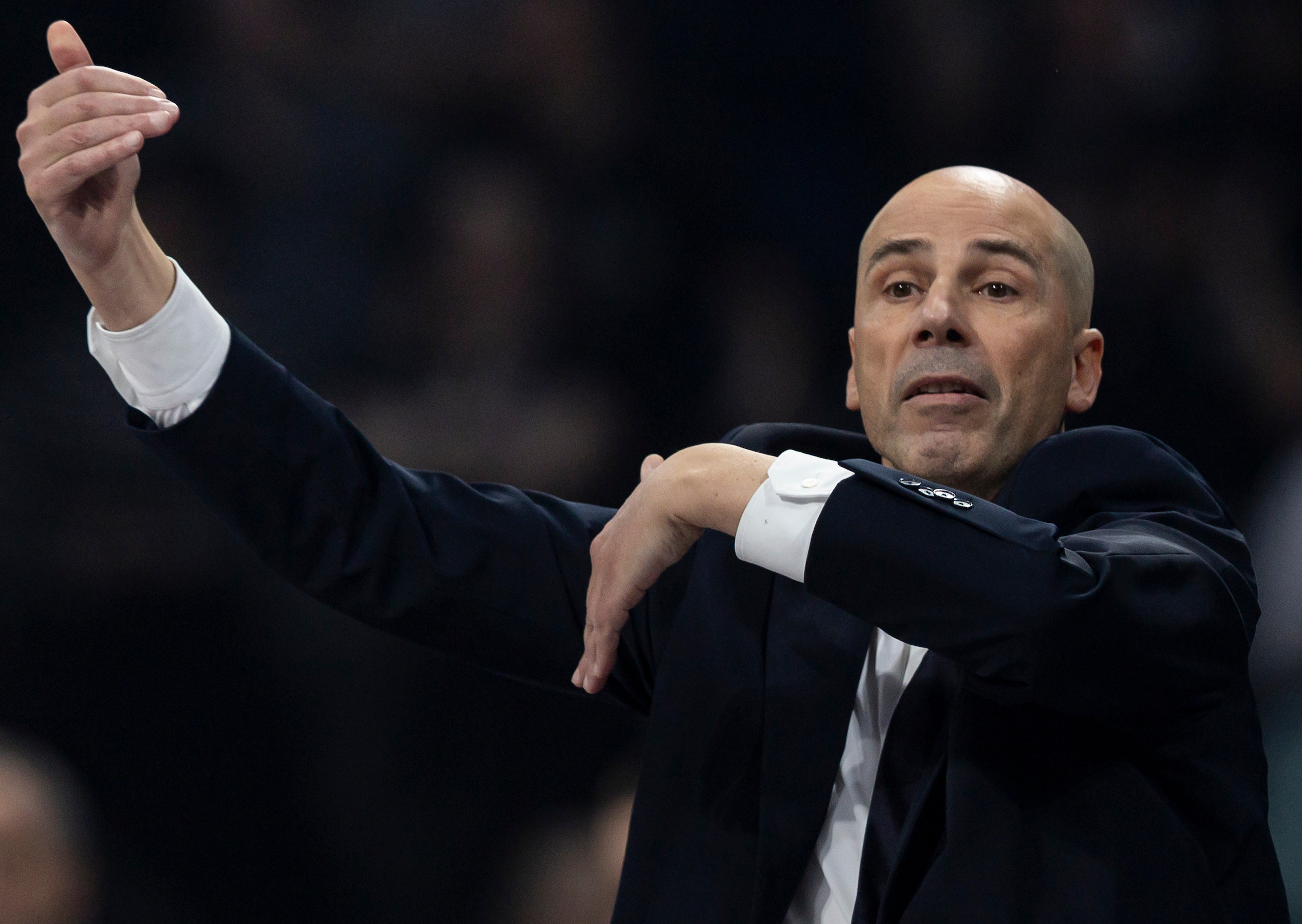 Joan Pennaroya, Head Coach of Partizan reacts during the EuroLeague
