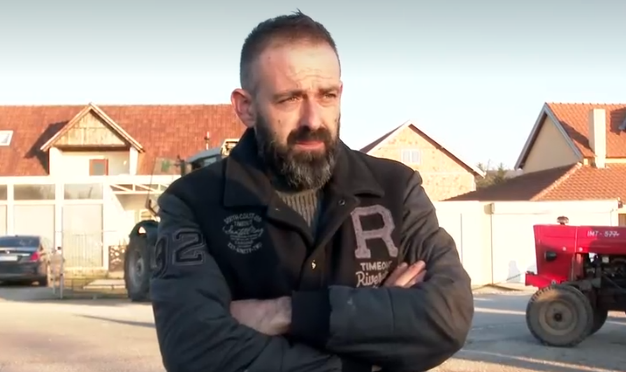 Slobodan Vidojević iz Udruženja Šajkača sa blokade u Bresnici, poljoprivrednik, protest poljoprivrednika