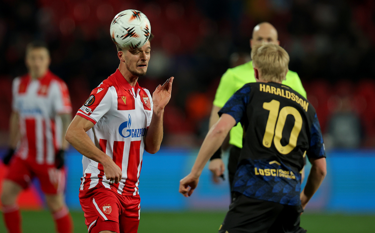 Belgrade, Serbia. 26th Feb, 2026. during the UEFA Europa League 2025/26 League play-offs 2nd leg match between Crvena Zvezda (Red Star) and Lille at Stadium Rajko Mitic on February 26, 2026 in Belgrade, Serbia.