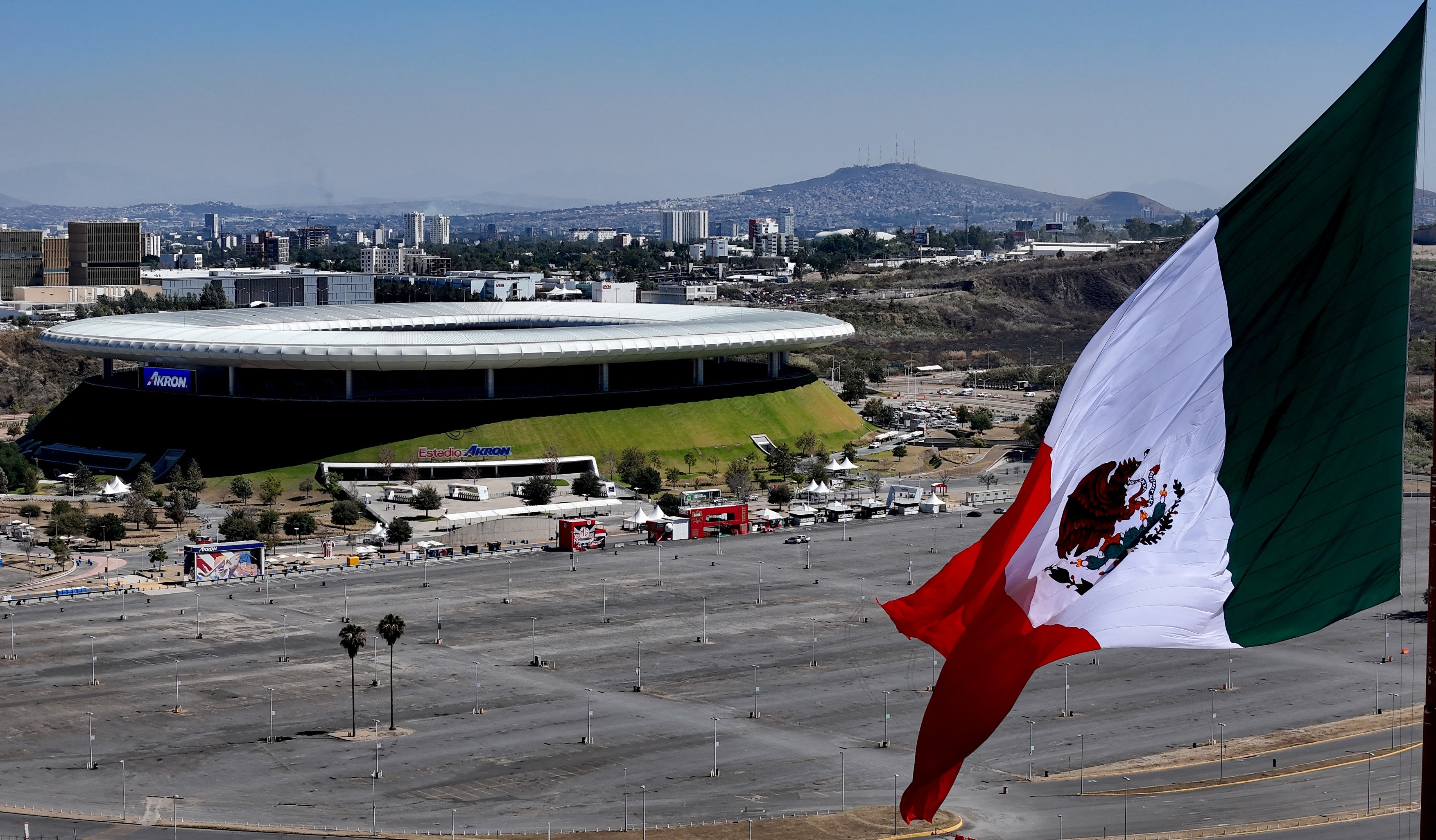 Aerial view of Akron Stadium, a 2026 FIFA World Cup venue in Guadalajara