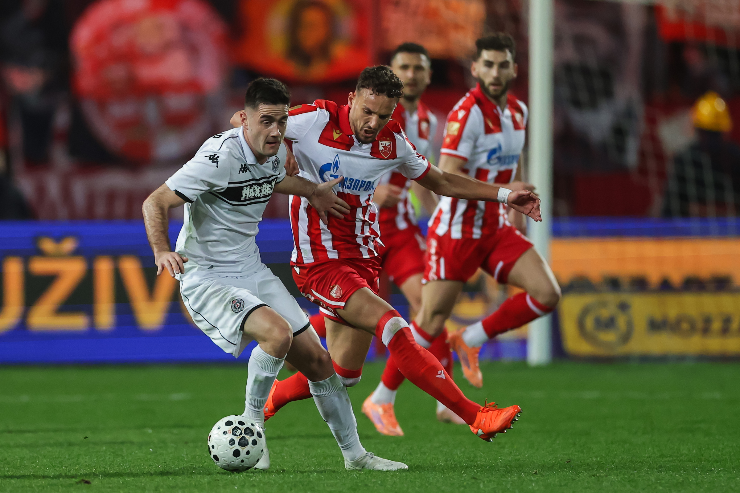 Sasa Zdjelar (L) of Partizan