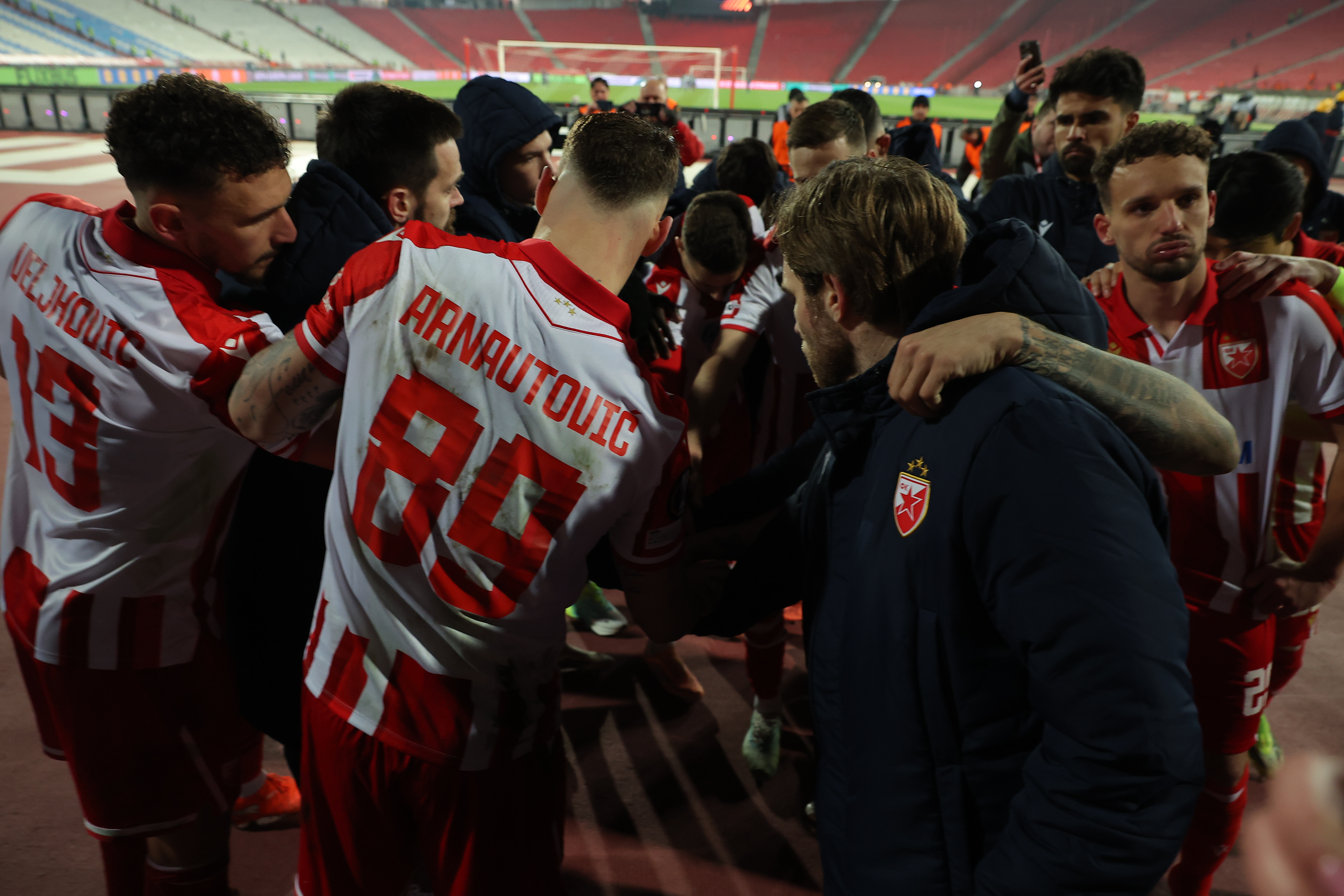 Belgrade, Serbia. 26th Feb, 2026. during the UEFA Europa League 2025/26 League play-offs 2nd leg match between Crvena Zvezda (Red Star) and Lille at Stadium Rajko Mitic