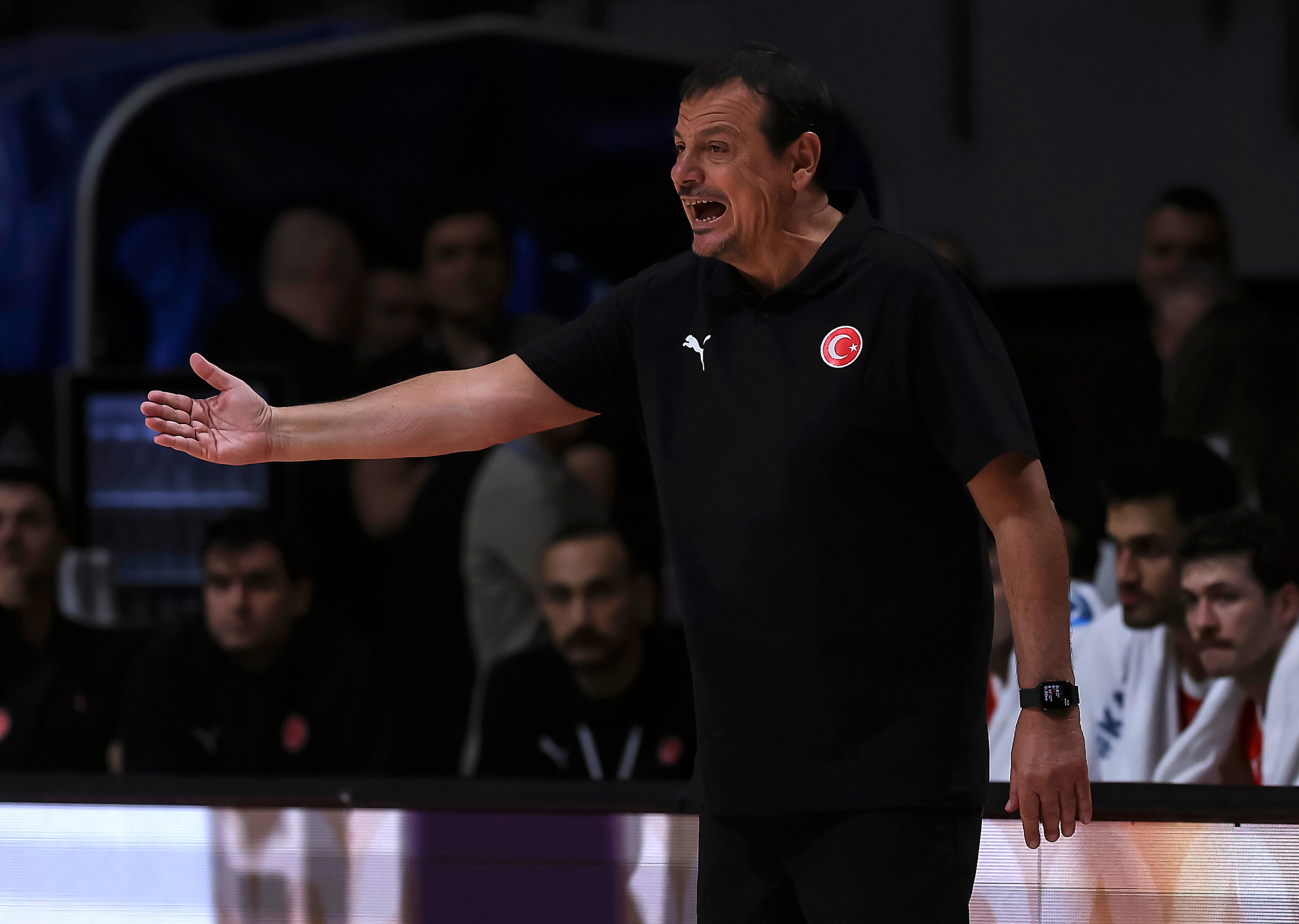 Ergin Ataman of Turkiye during the FIBA World Cup European qualifiers first round group C basketball match between Serbia and Turkiye on February 27, 2026 in Belgrade, Serbia