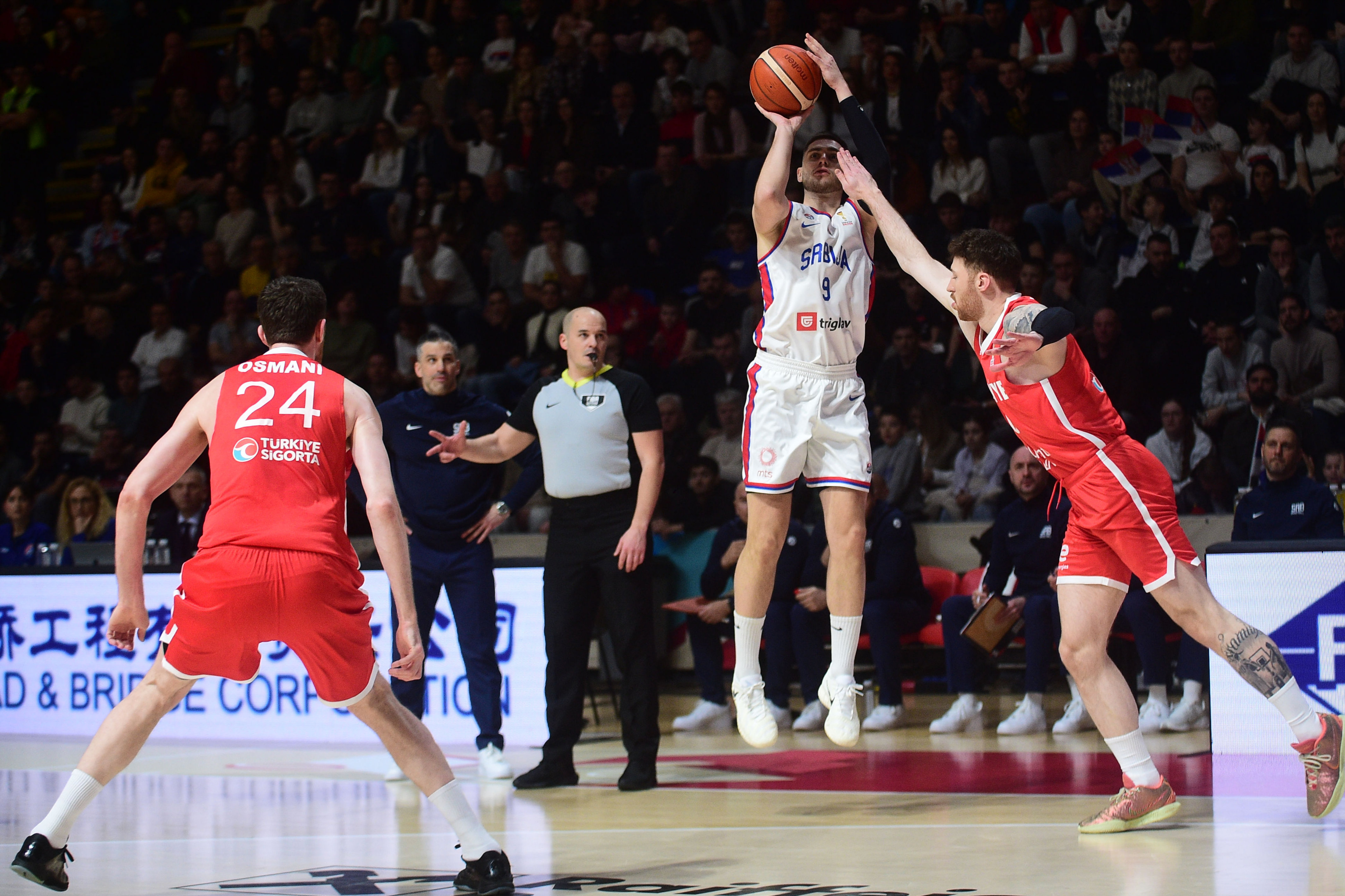 27, februar 2026, Beograd - Utakmica u okviru 3. kola C grupe kvalifikacija za plasman na Svetsko prvenstvo 2027 izmedju Srbije i Turske odigrana je u dvorani Aleksandar Nikolic. Photo: Dusan Milenkovic/ATAImages
