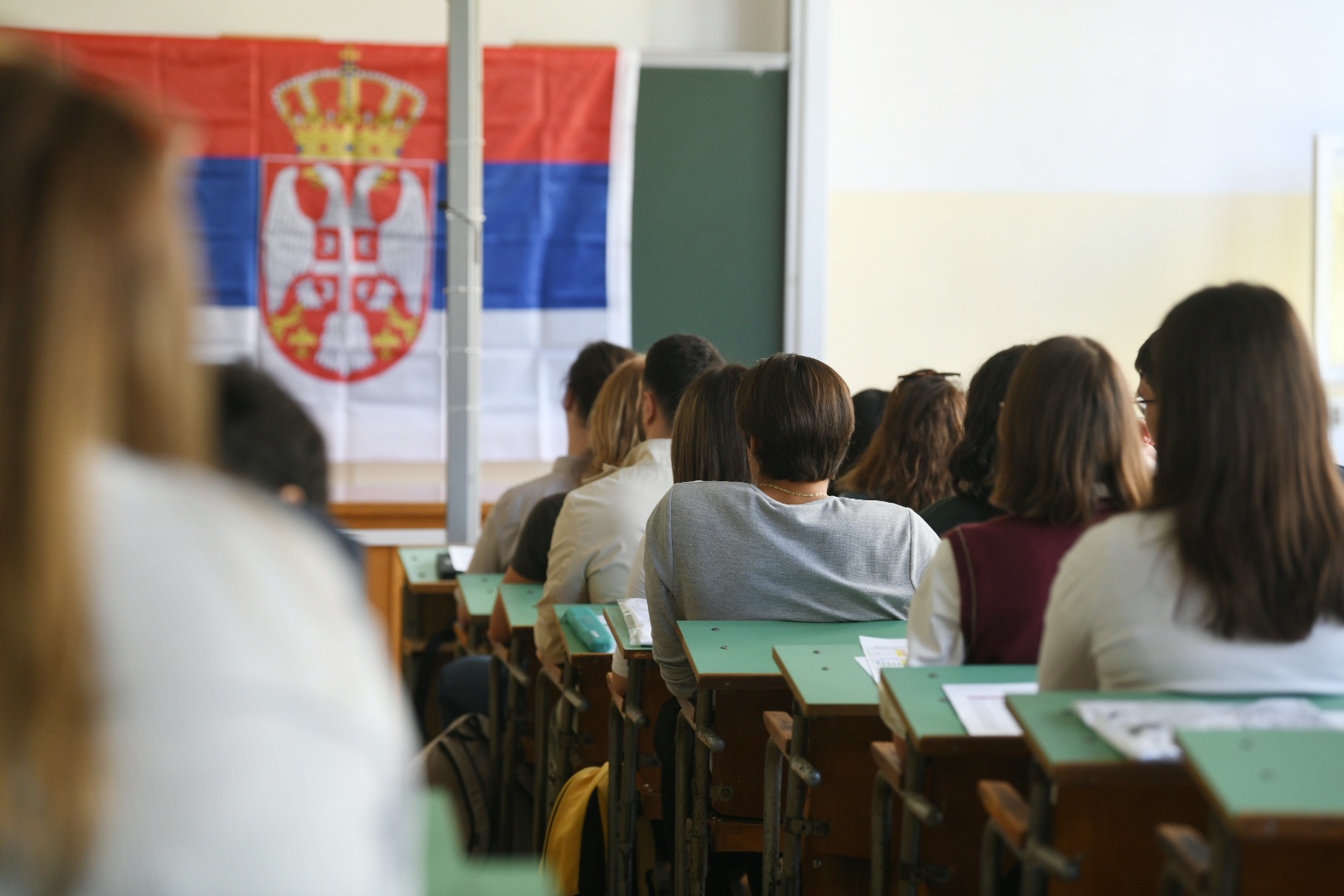 Fizički fakultet, učionica, studenti