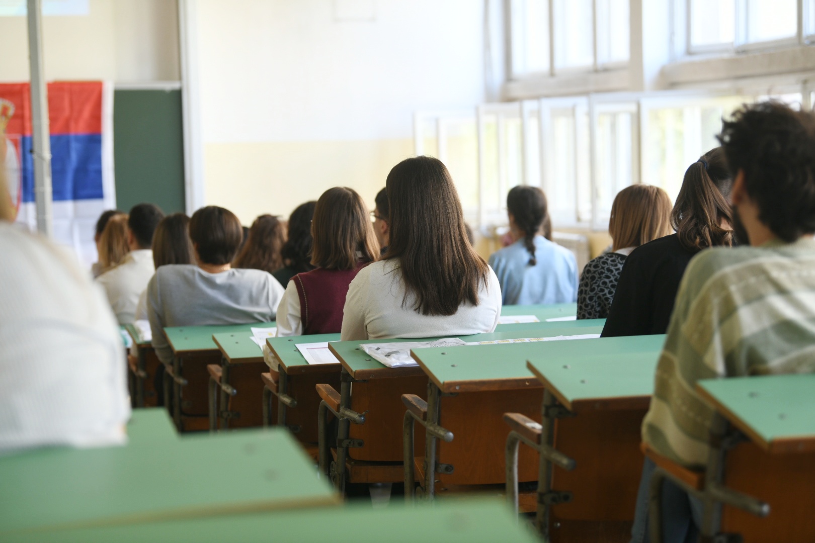 Fizički fakultet, učionica, studenti