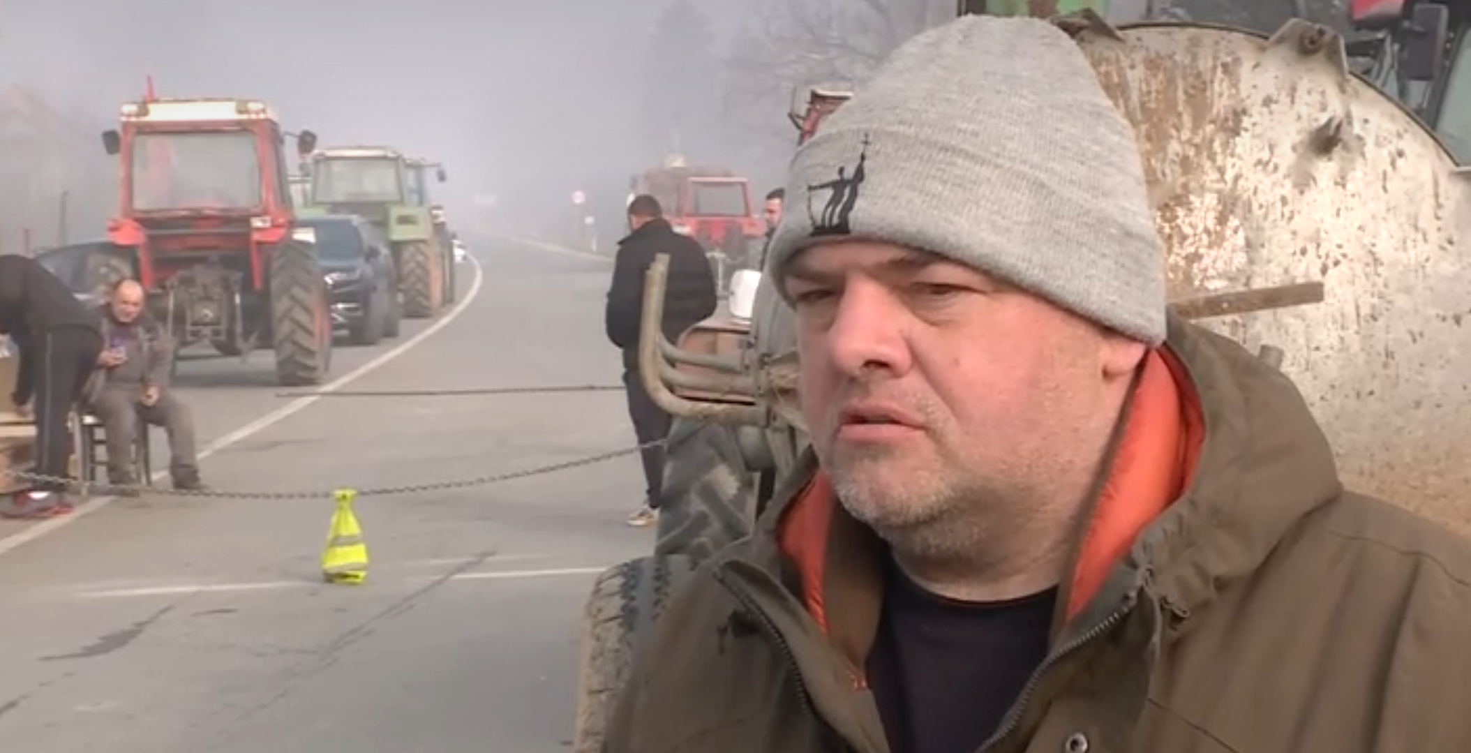 Aleksandar Milojević, jedan od mlekara sa blokade u Miločaju kod Kraljeva