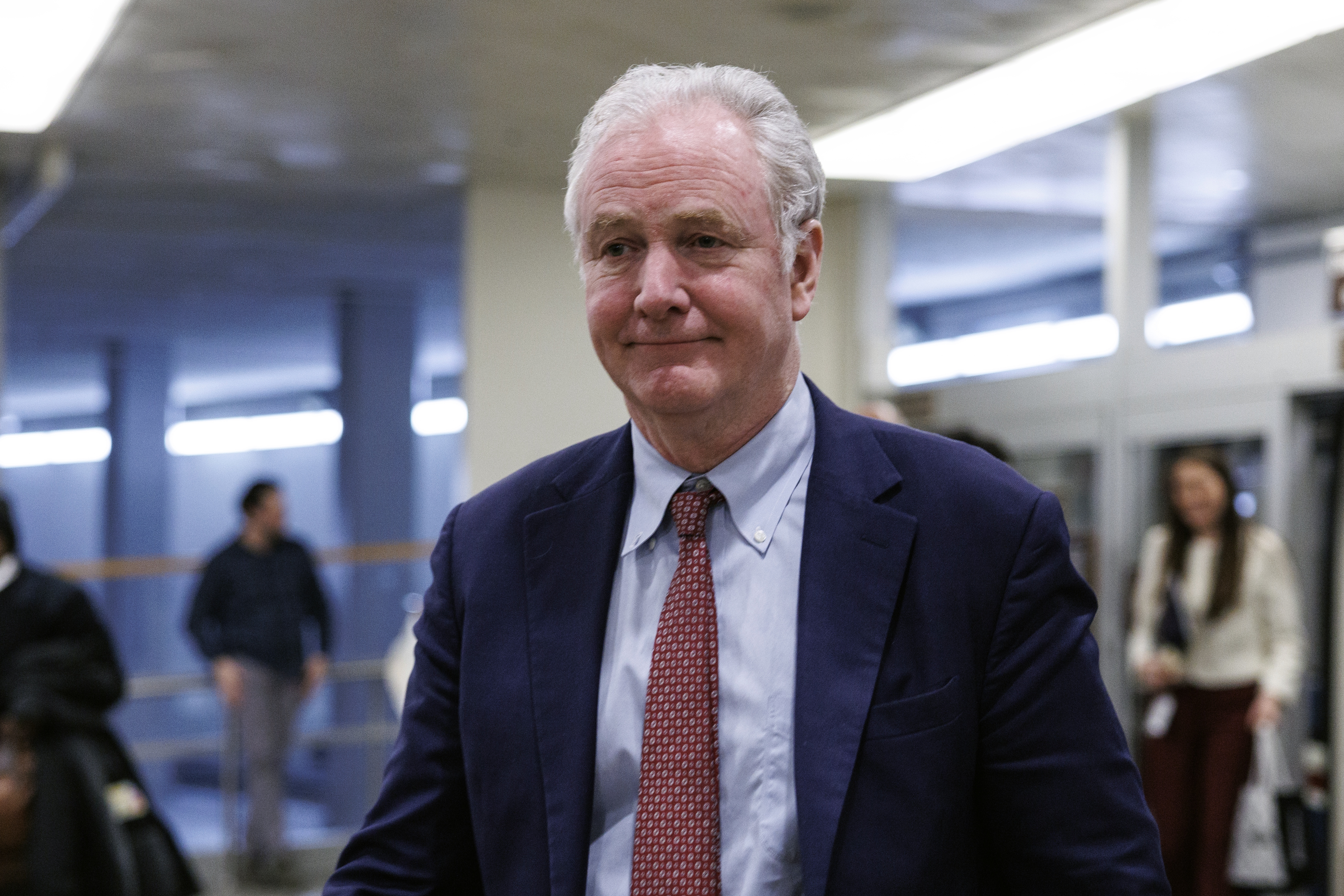epa12693602 US Senator Chris Van Hollen at the US Capitol in Washington,