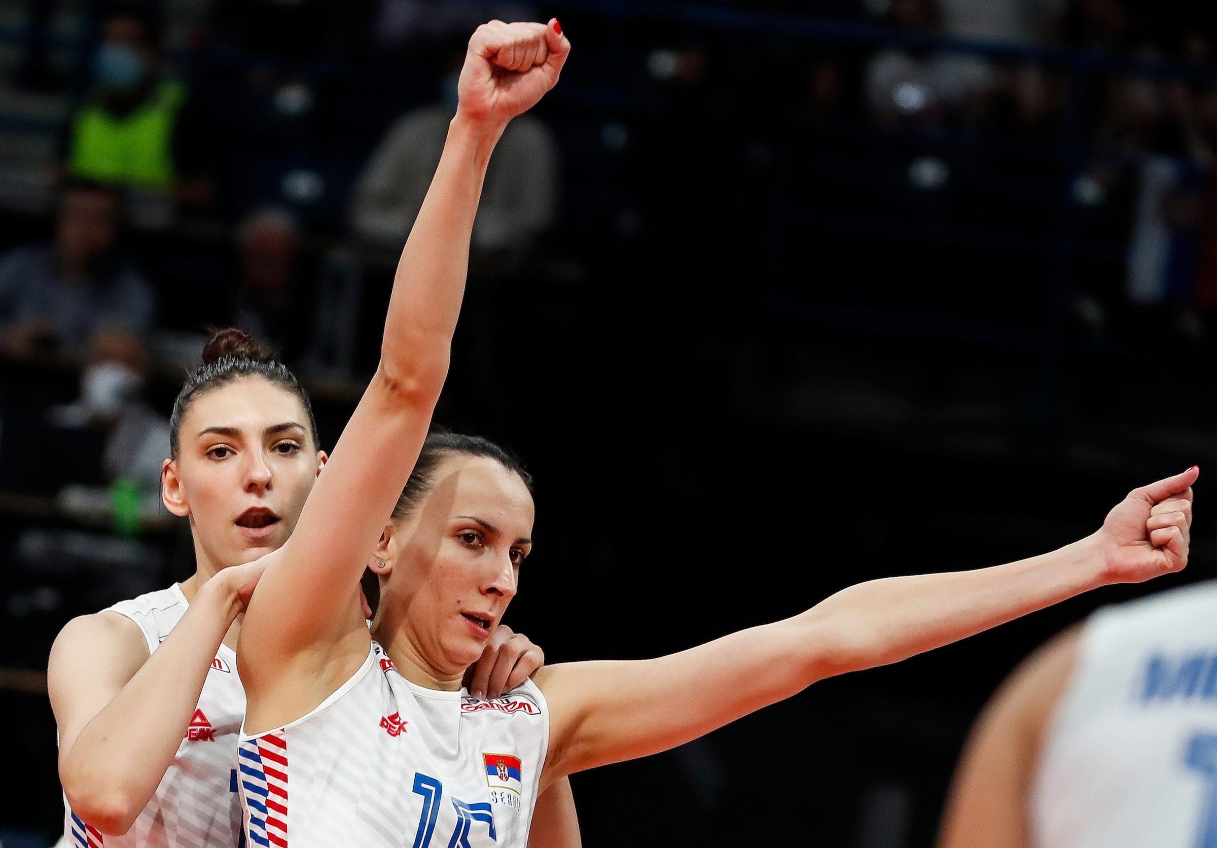 Milena Rasic (R) and Tijana Boskovic, Evropsko Prvenstvo u odbojci za zene