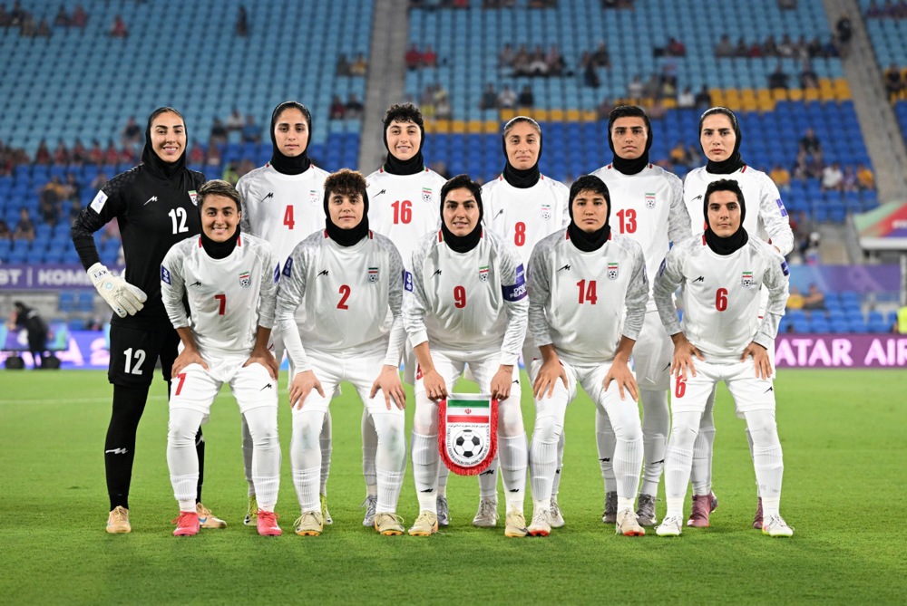 epa12788942 The Islamic Republic of Iran team poses prior to the AFC Women’s Asian Cup