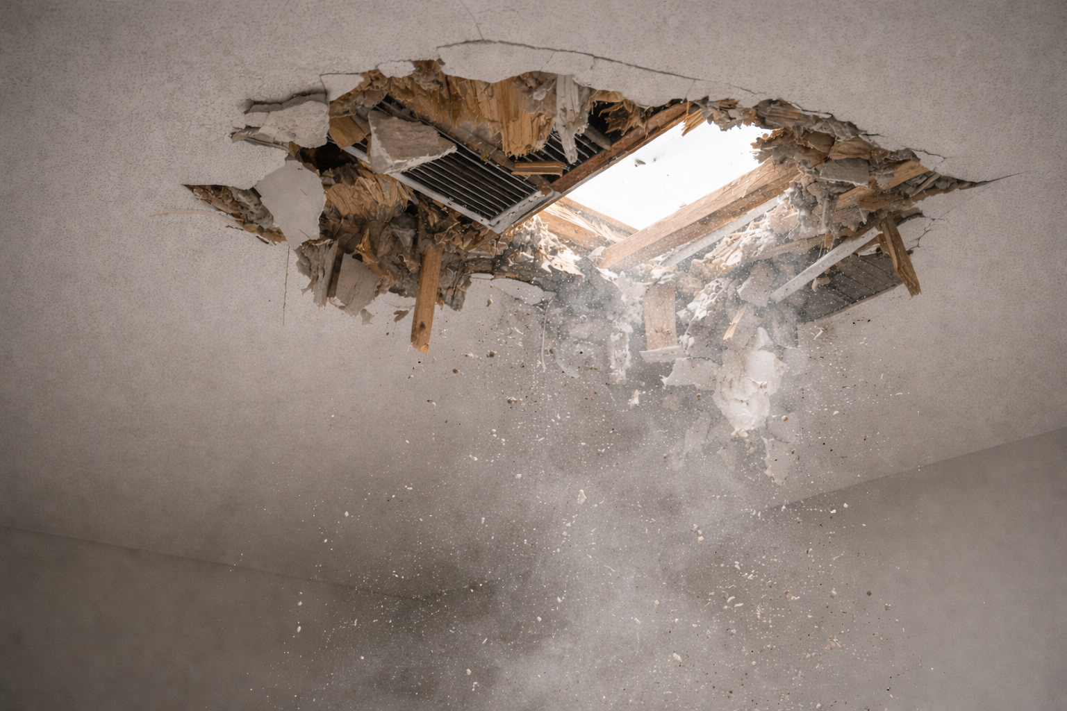 Pukao plafon, Ilustracija