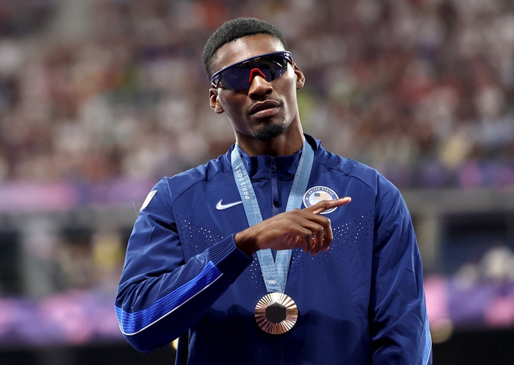 epa11529354 Bronze medallist Fred Kerley