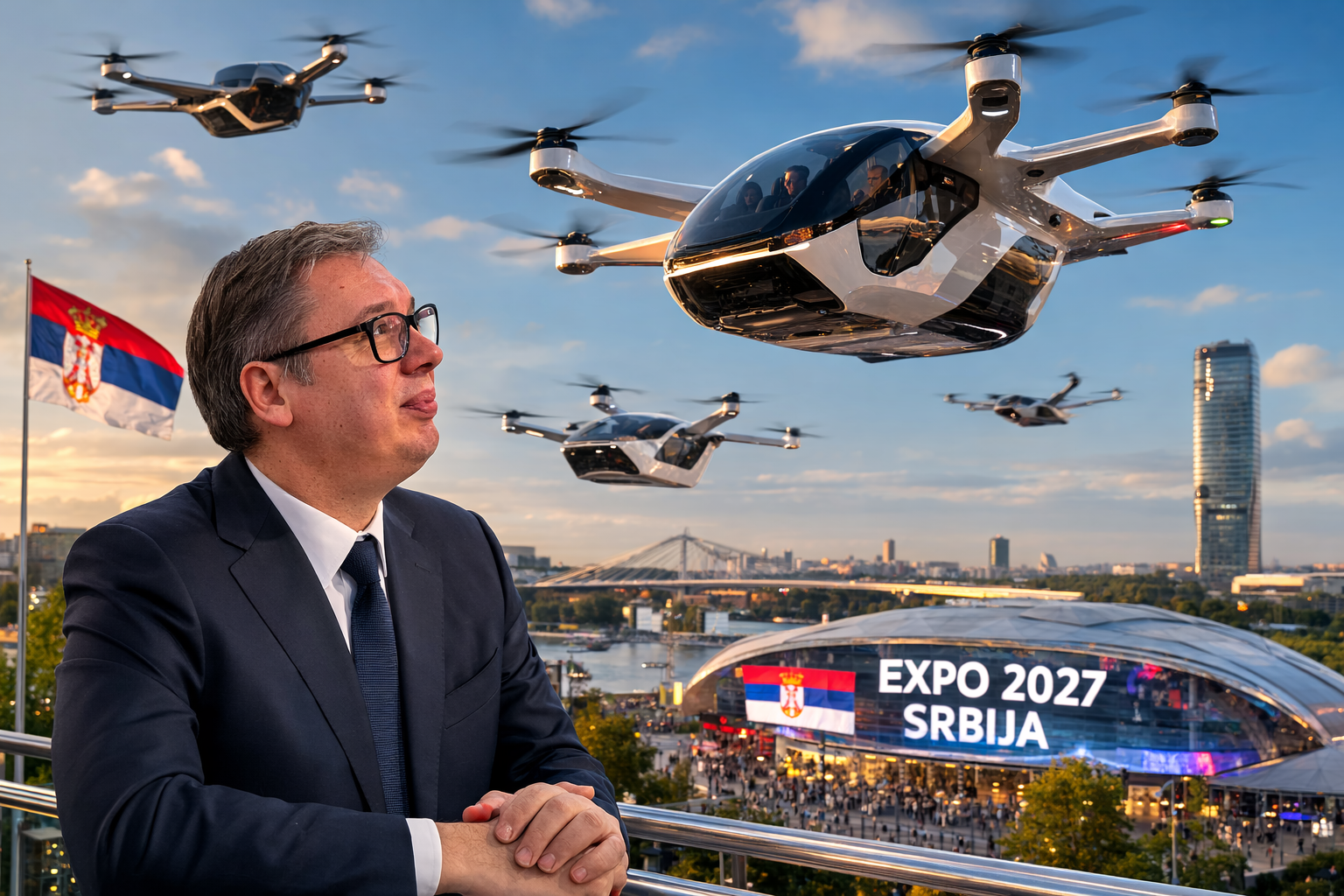 Vučić gleda leteća automobile