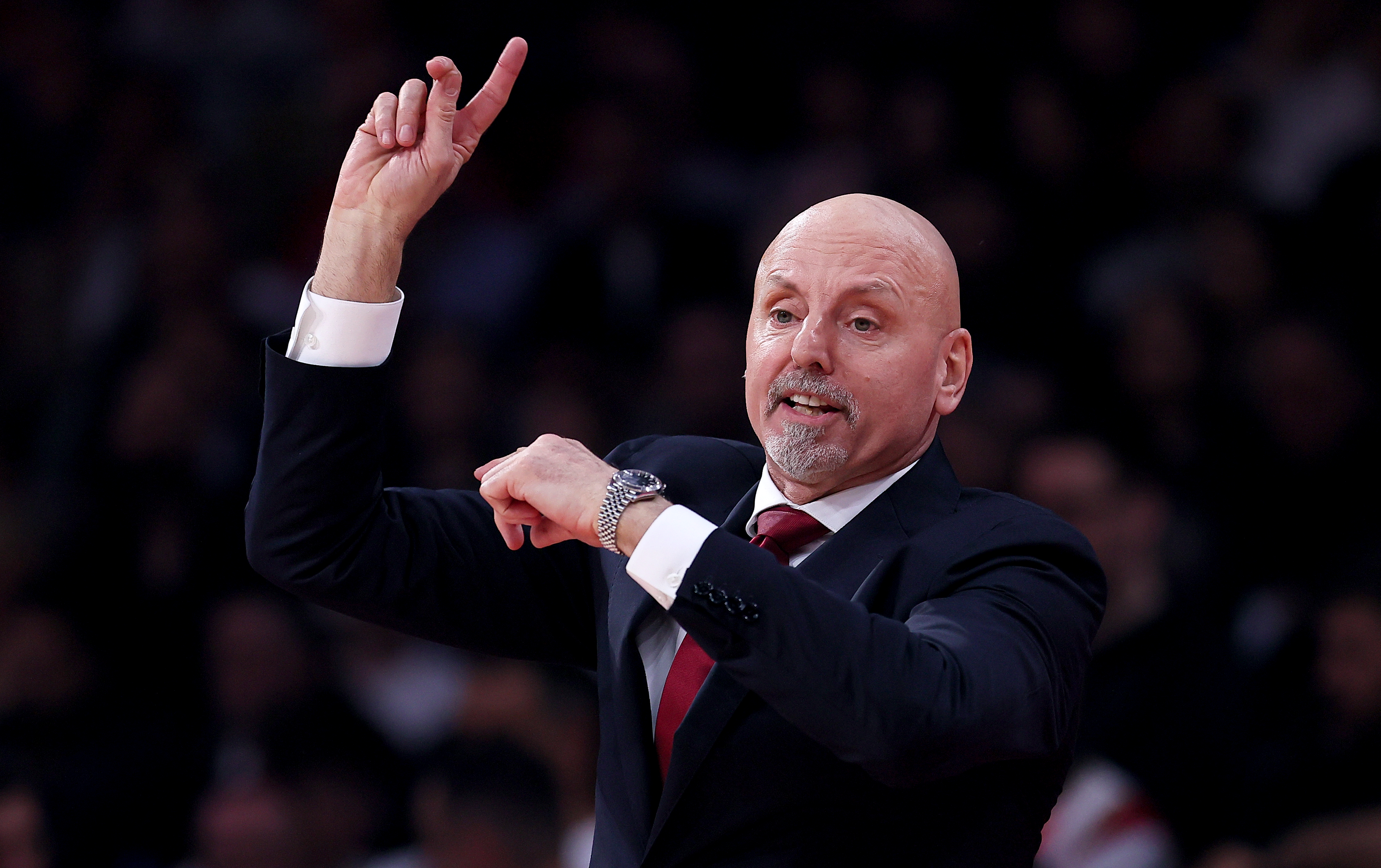 Saša Obradović during Crvena Zvezda v Fenerbahce basketball match of Euroleague