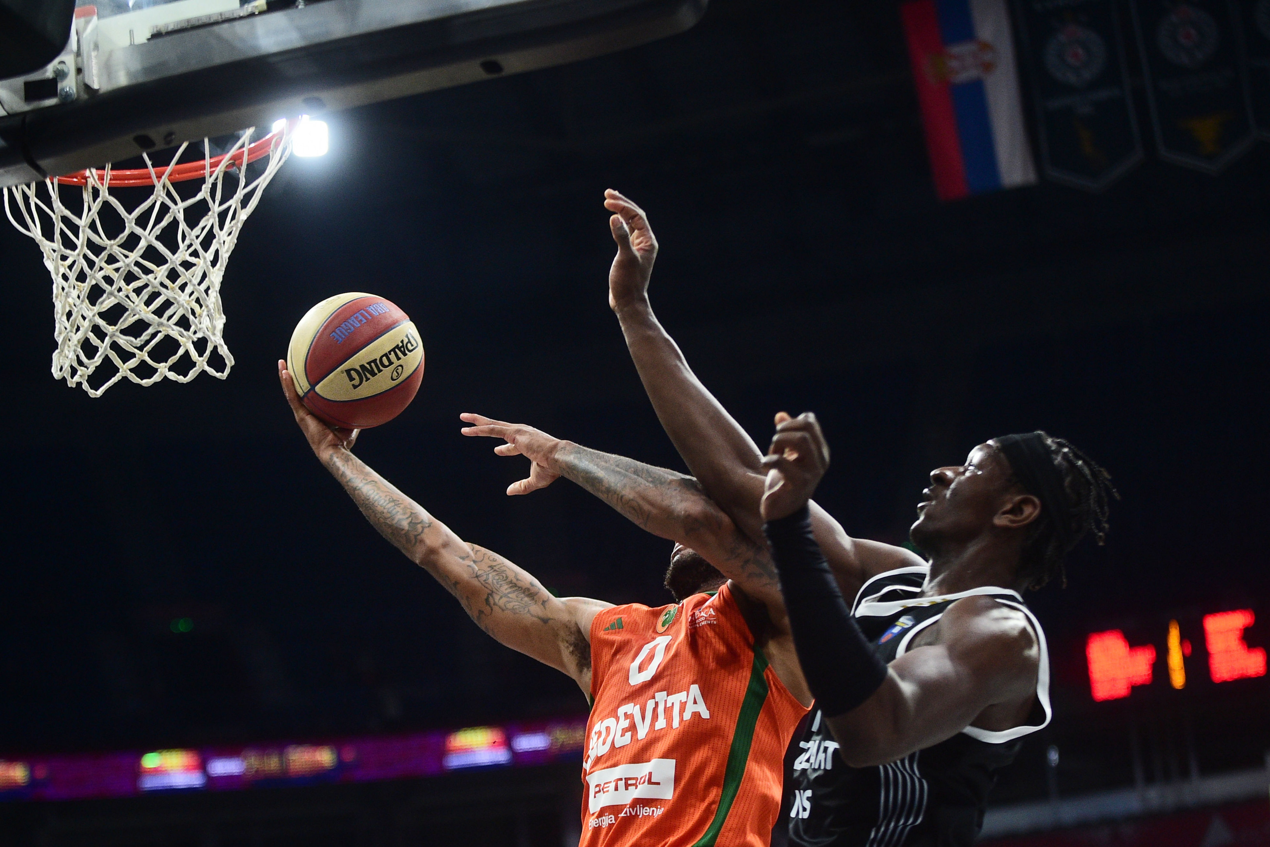 ABA league top 8 game between Partizan and Cedevita Olimpia