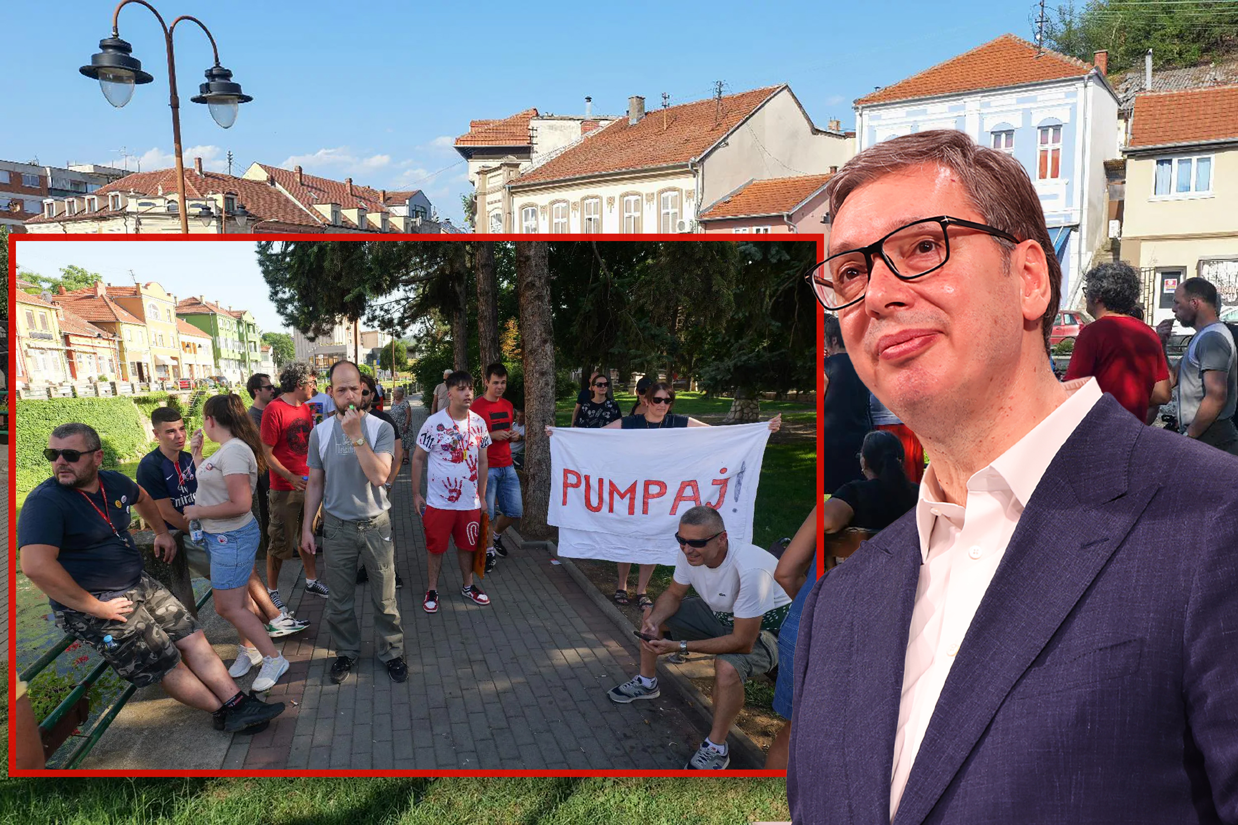 Protest u Knjaževcu  studenti vučić