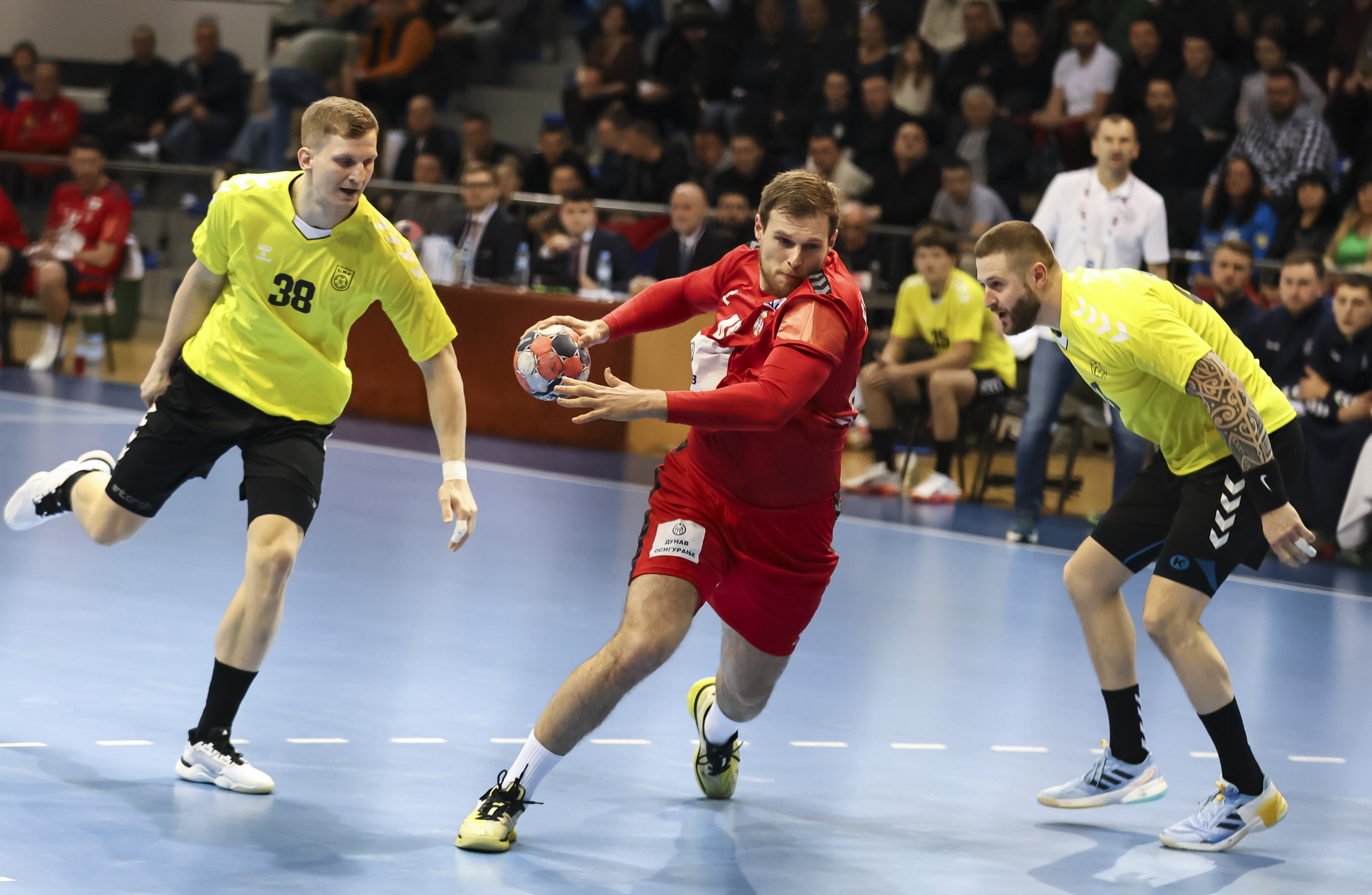 during the World Handball Championship Qualifiers between Serbia and Lithiania at Cair Hall in Nis, Serbia.