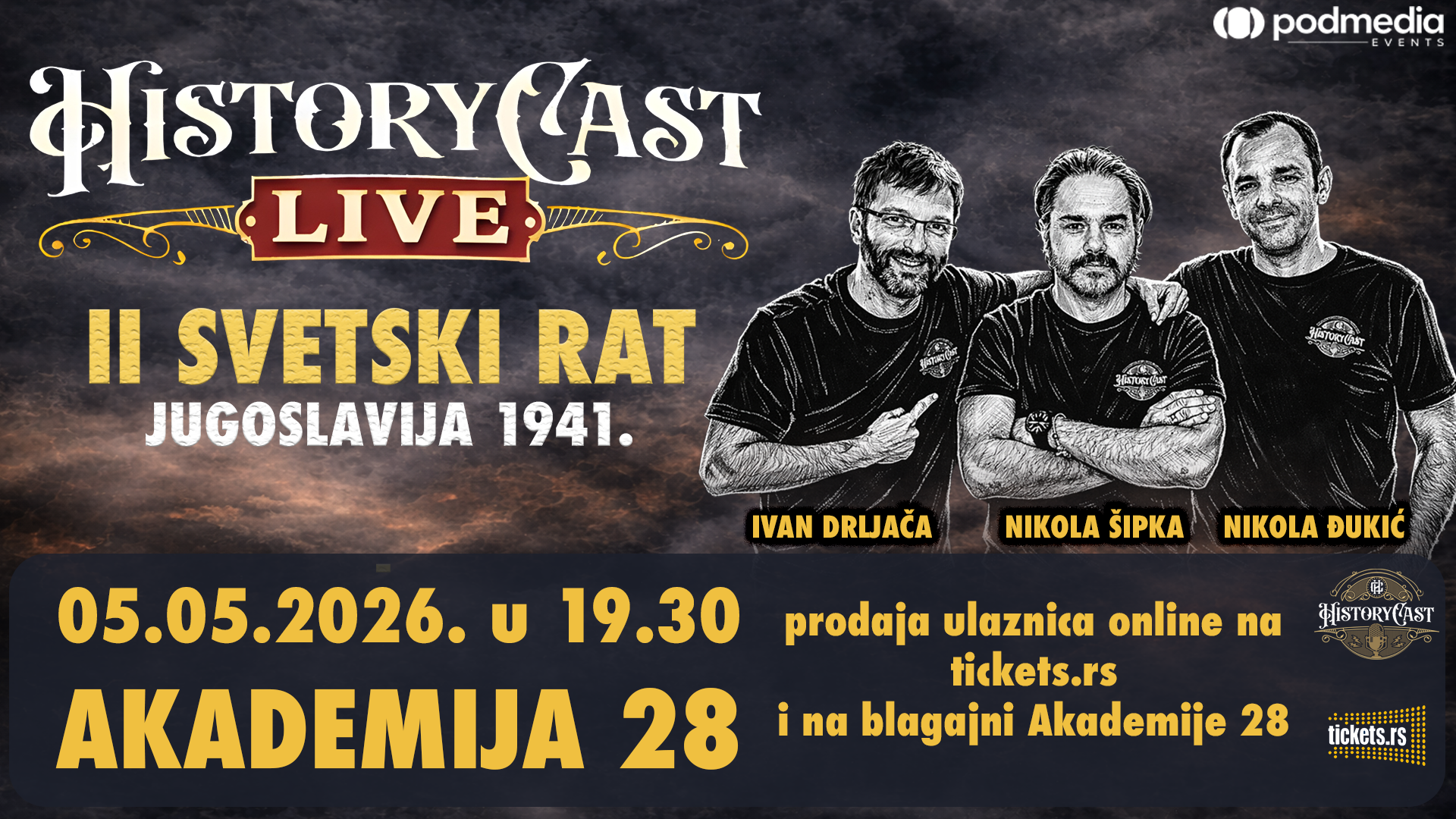 HistoryCast rasprodao karte u rekordnom roku za podkast, 1920x1080 FINAL.png