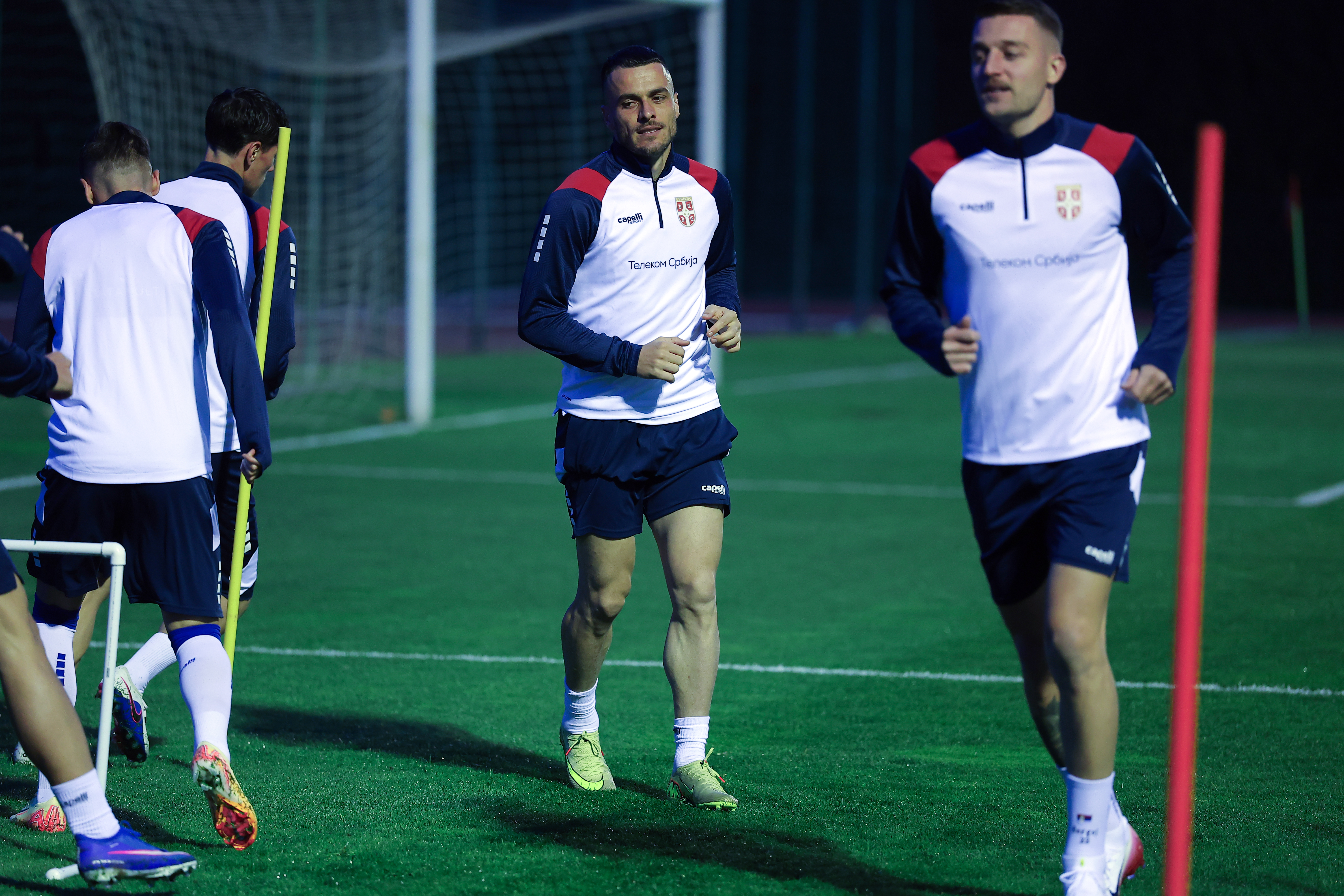 Stara Pazova, Serbia. March 23nd 2026. Serbia national football team training session on March 23. 2026. in Stara Pazova, Serbia.(photo by Pedja Milosavljevic/STARSPORT ©)