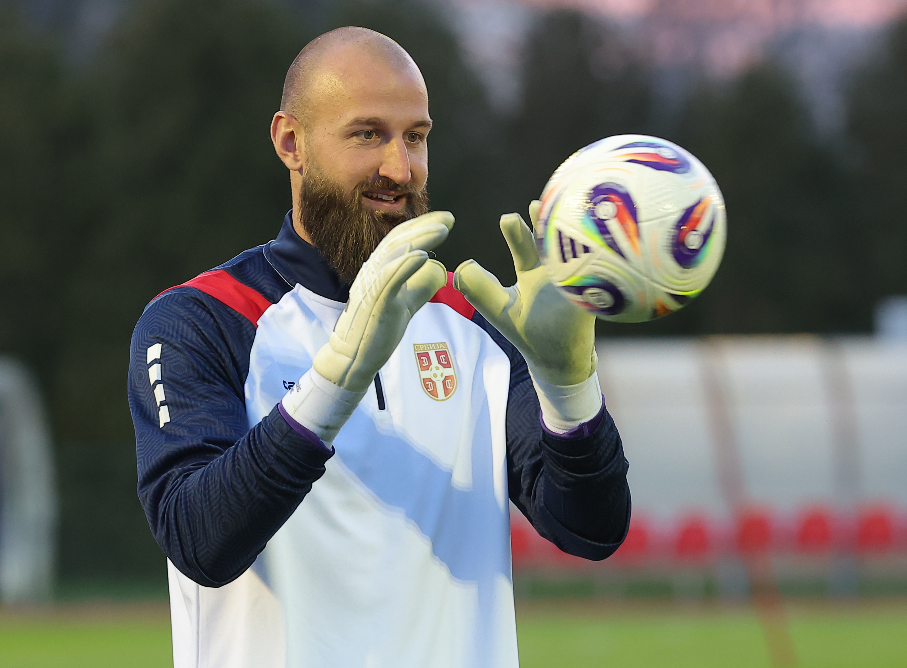 Stara Pazova, Serbia. March 23nd 2026. Serbia national football team training session on March 23. 2026. in Stara Pazova, Serbia.(photo by Pedja Milosavljevic/STARSPORT ©)