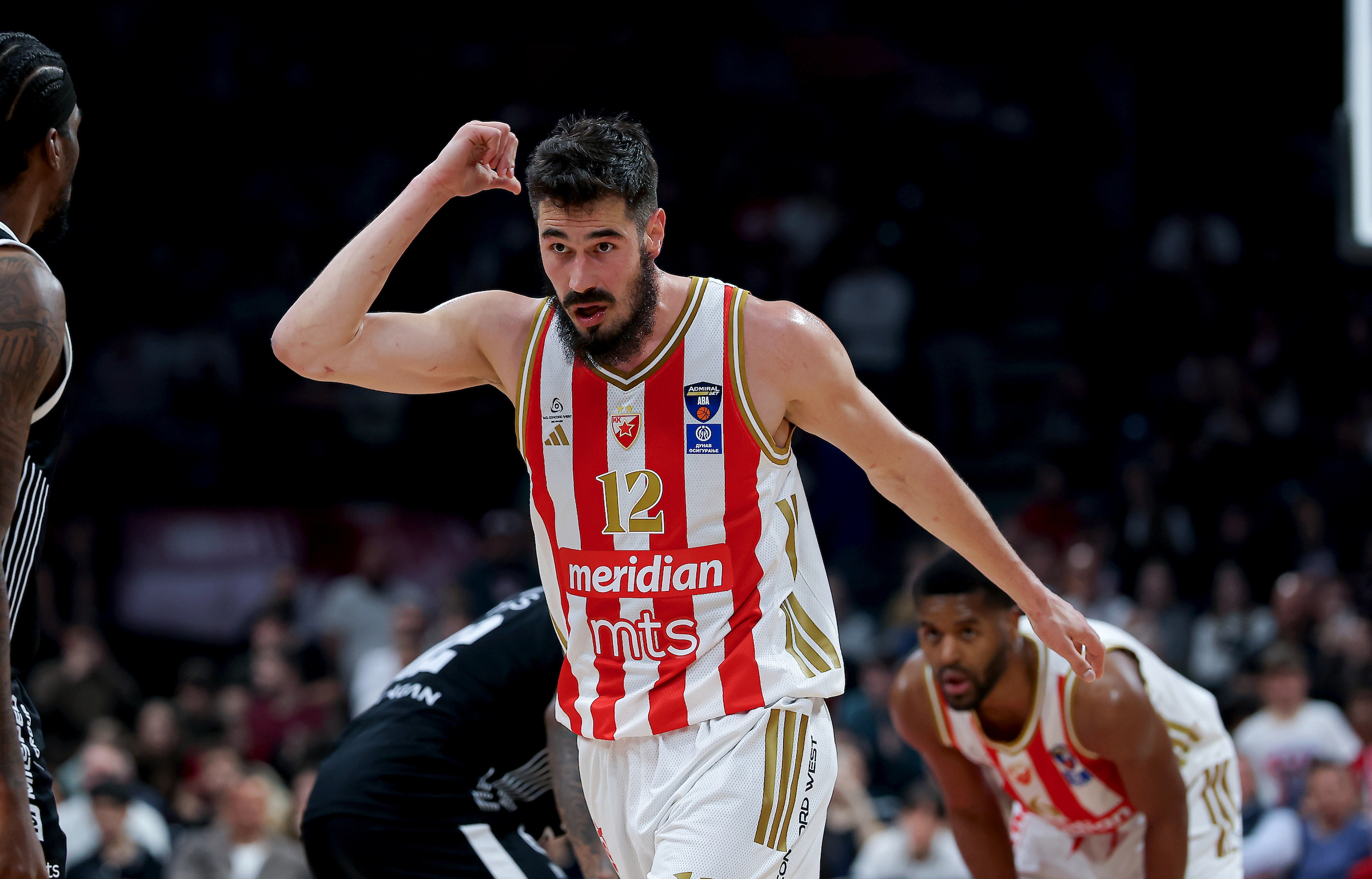 Crvena Zvezda's Nikola Kalinic during ABA League derby basketball match