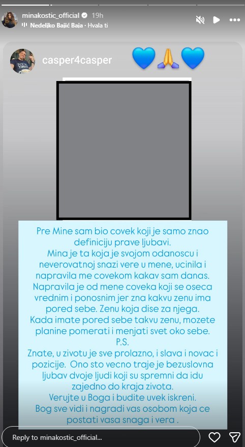 Foto: Printskrin/Instagram/minakostic_official