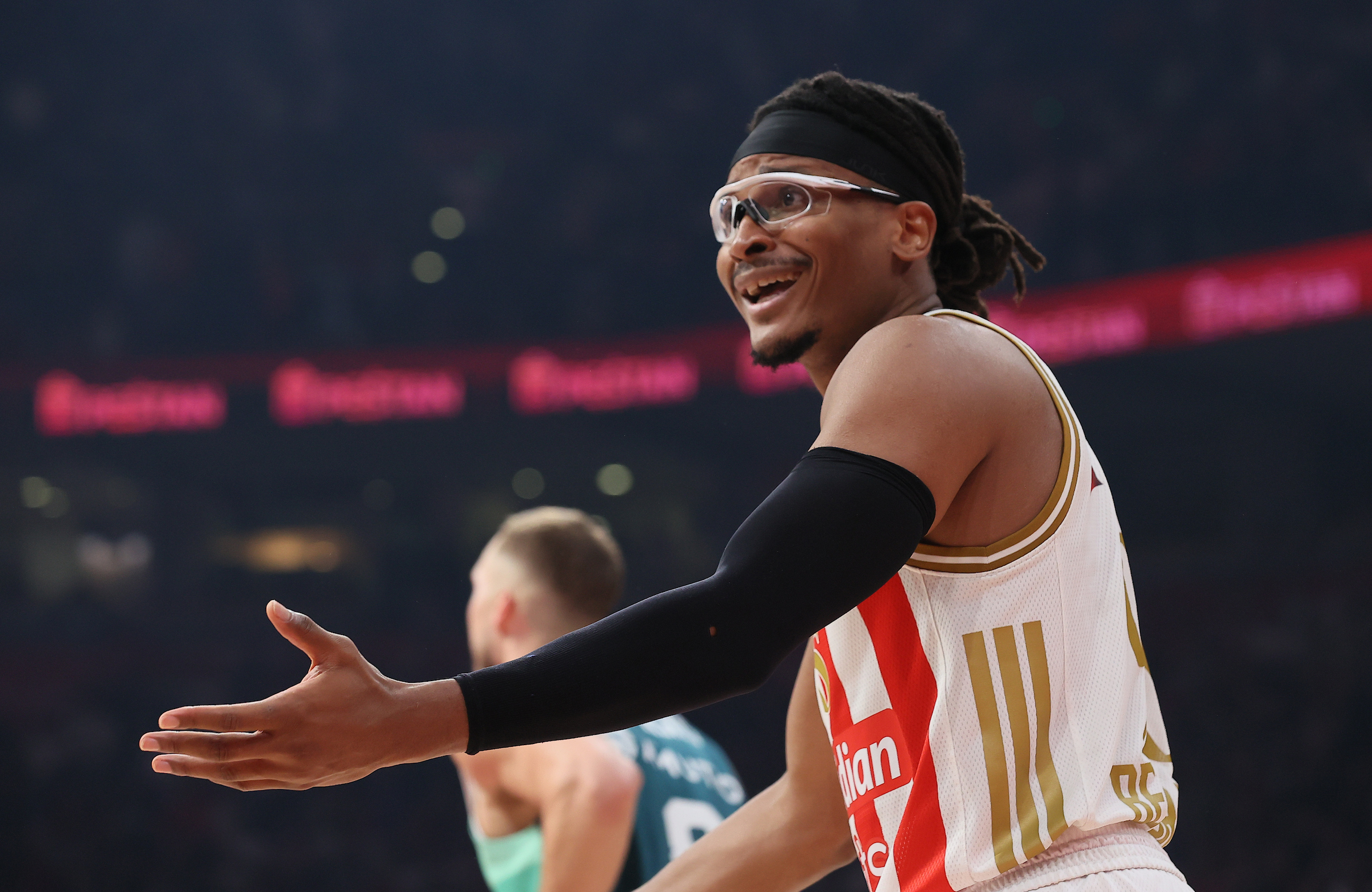 Chima Moneke of Crvena Zvezda during basketball match between Crvena Zvezda (Red Star) v Baskonia