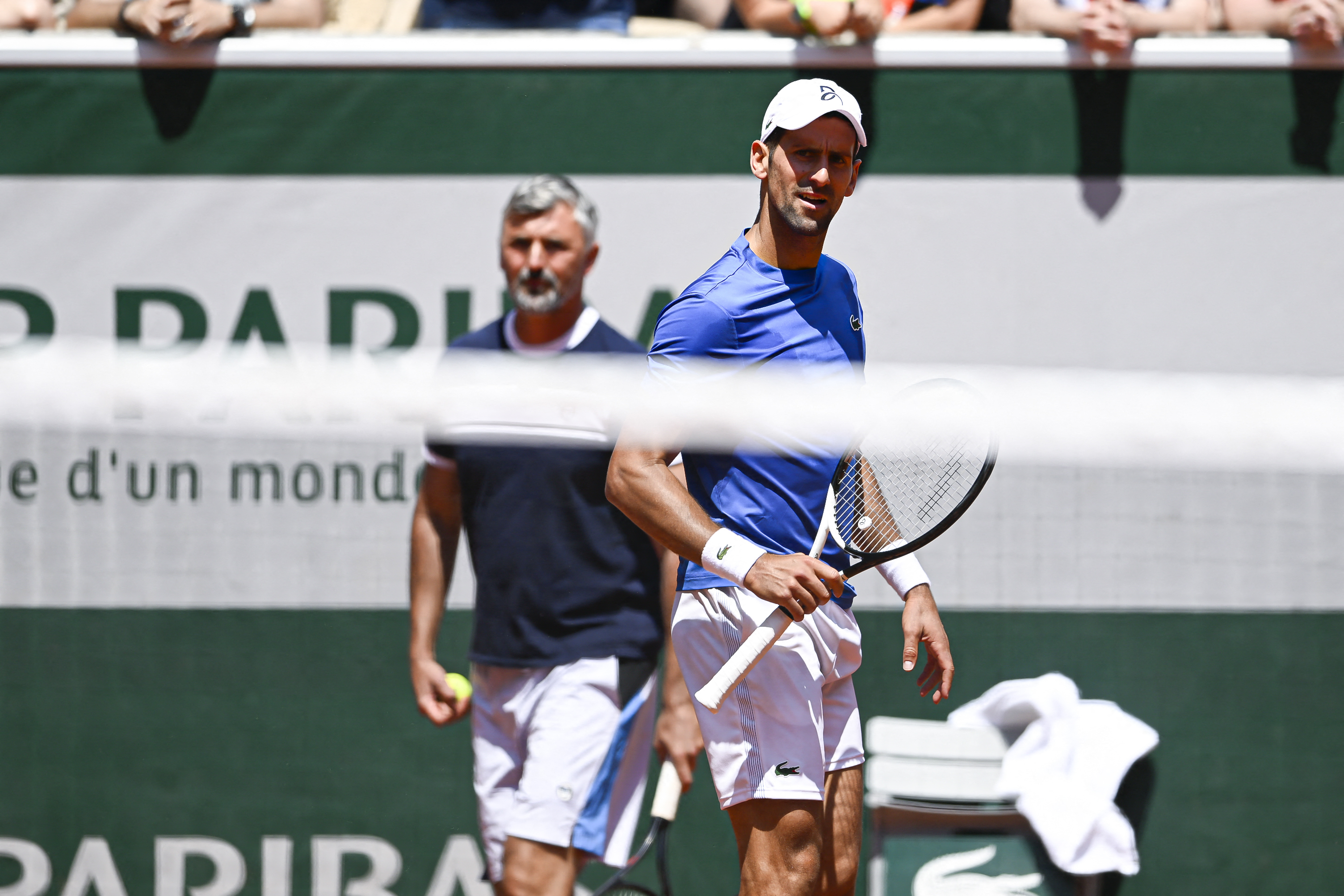 Novak Djokovic's coach Goran Ivanisevic during the French Open, Grand Slam tennis tournament, 2023