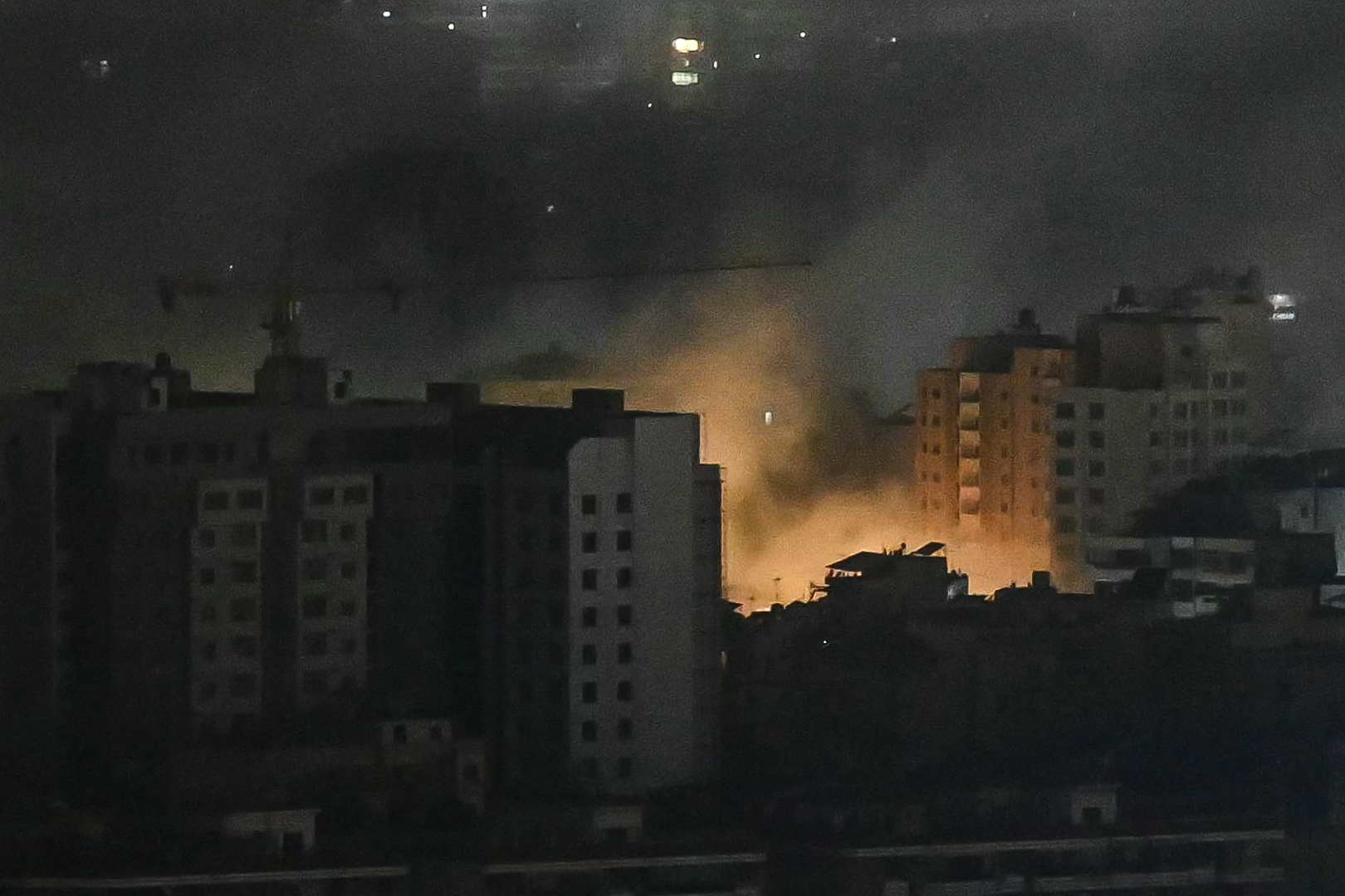 Smoke rises from the site of an Israeli airstrike in Beirut’s southern suburbs