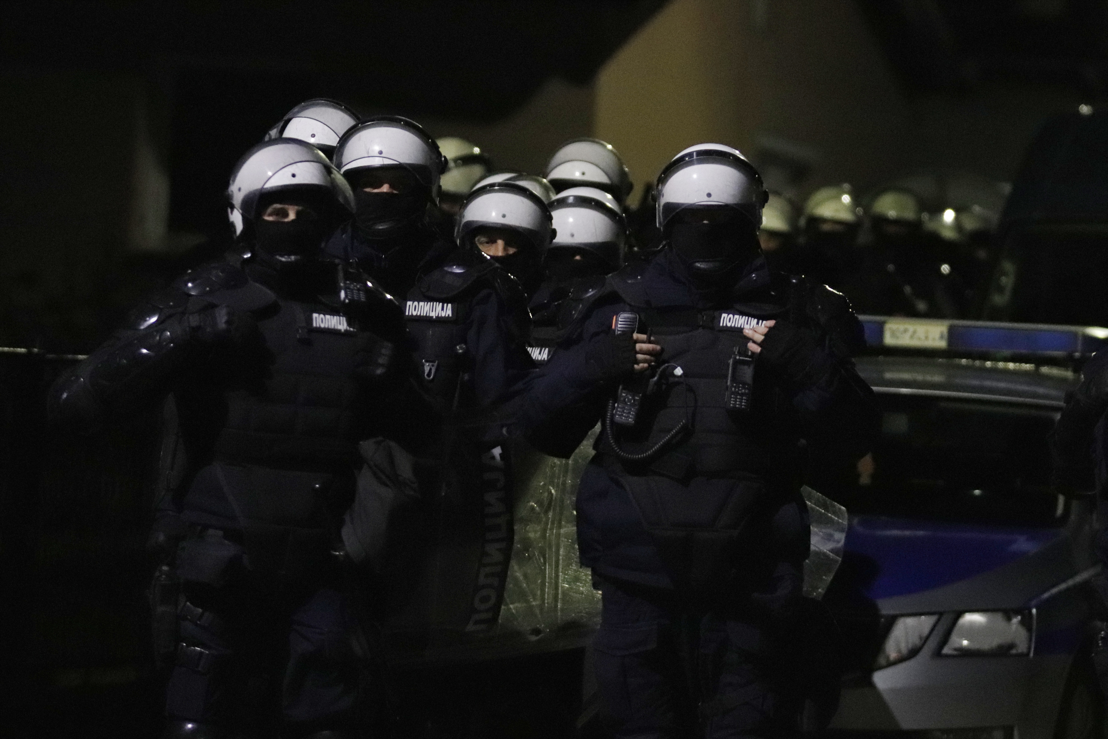 29, March, 2026, Sevojno  - Police gather in front of the Municipal Election Commission in Sevojno. Photo: M.M./ATAImages29, mart 2026, Sevojno - Policija se skuplja ispred Opstinske izborne komisije u Sevojnu. Photo: M.M./ATAImages