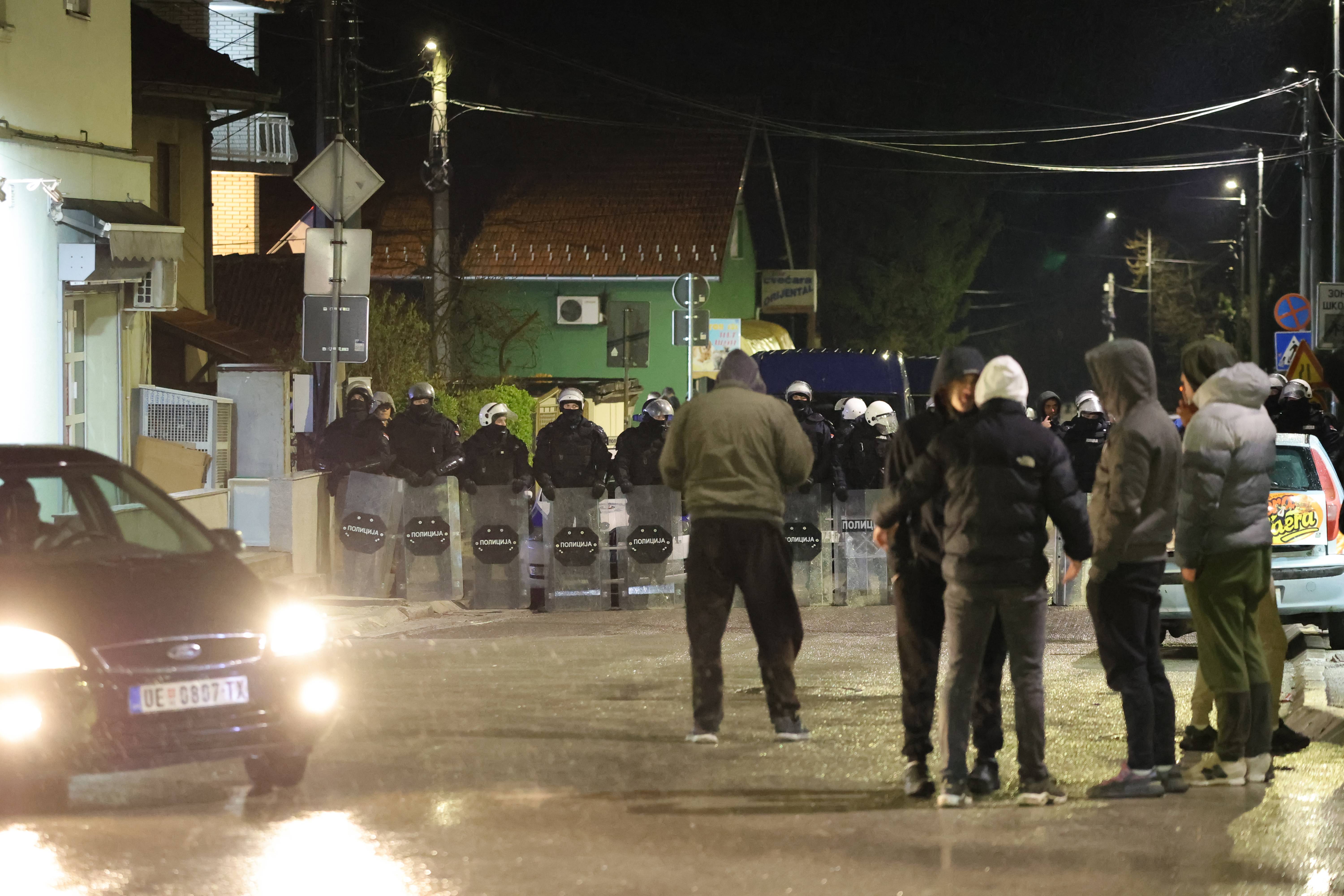 Sevojno, 29.03.2026. - Kordon policije u centru Sevojna