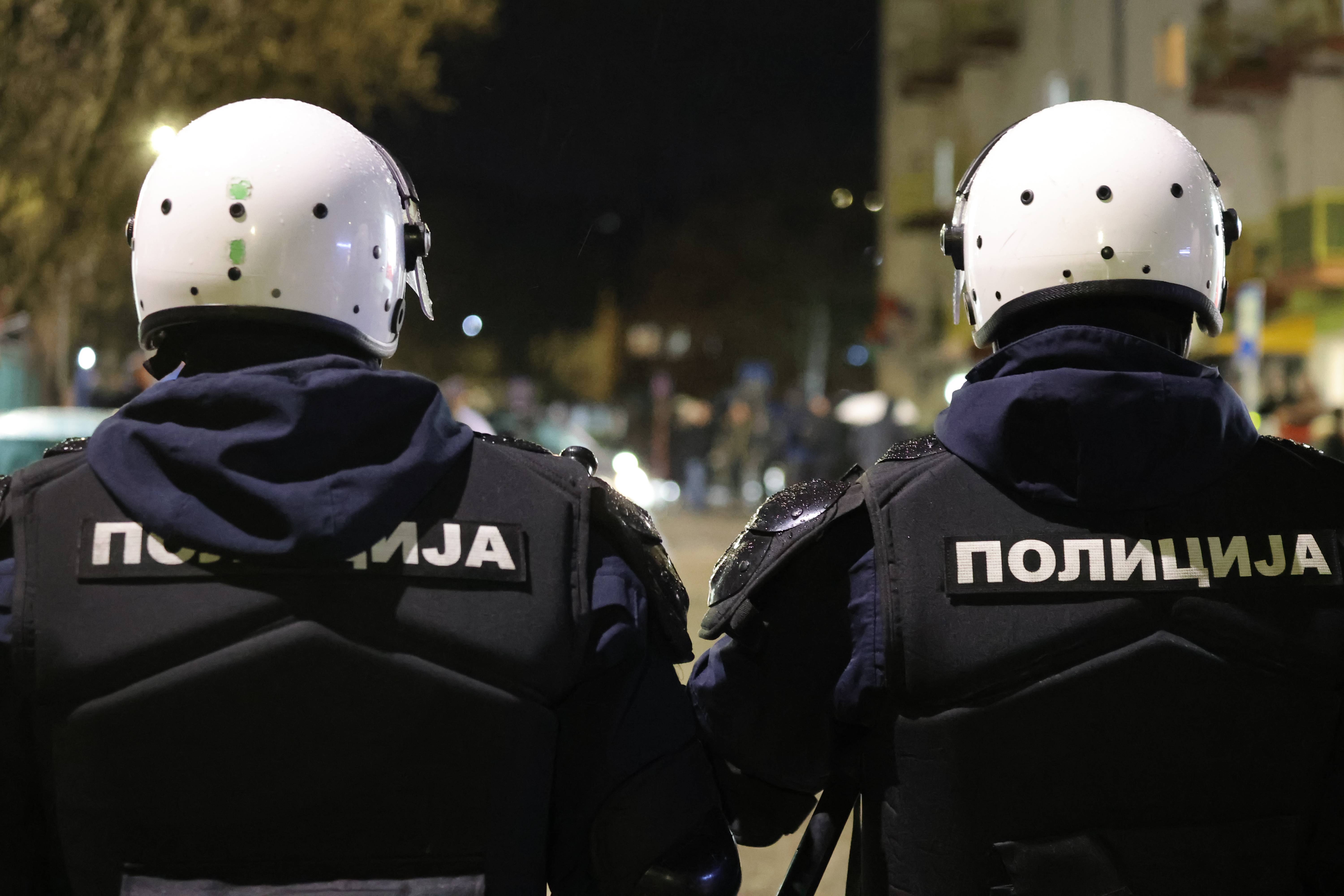 Sevojno, 29.03.2026. - Kordon policije u centru Sevojna