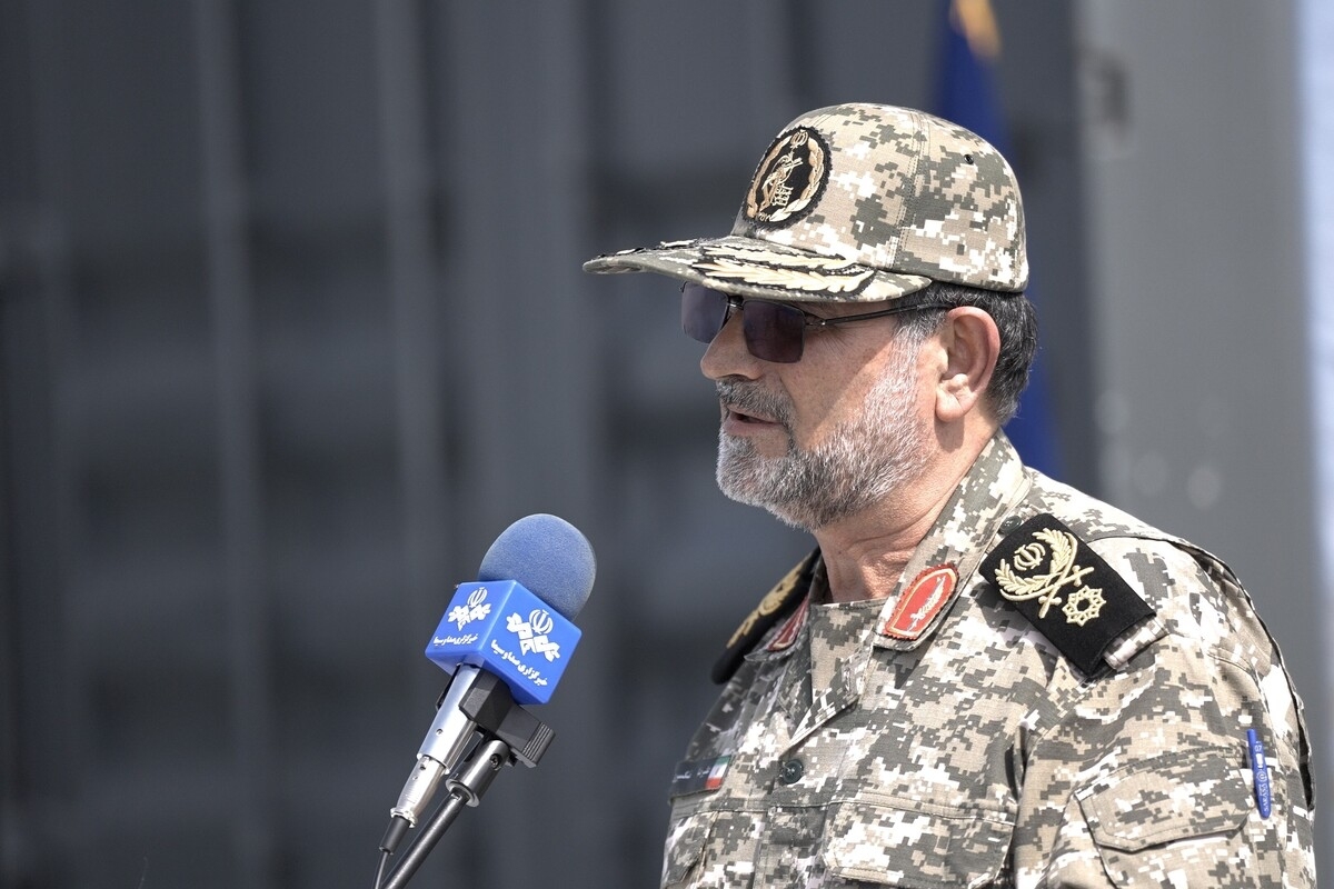 In this image provided by Sepahnews of the Iranian Revolutionary Guard on Feb. 16, 2026, the guard's navy commander Alireza Tangsiri speaks during a military drill Feb. 2026 in the Persian Gulf, Iran. (Sepahnews via AP)