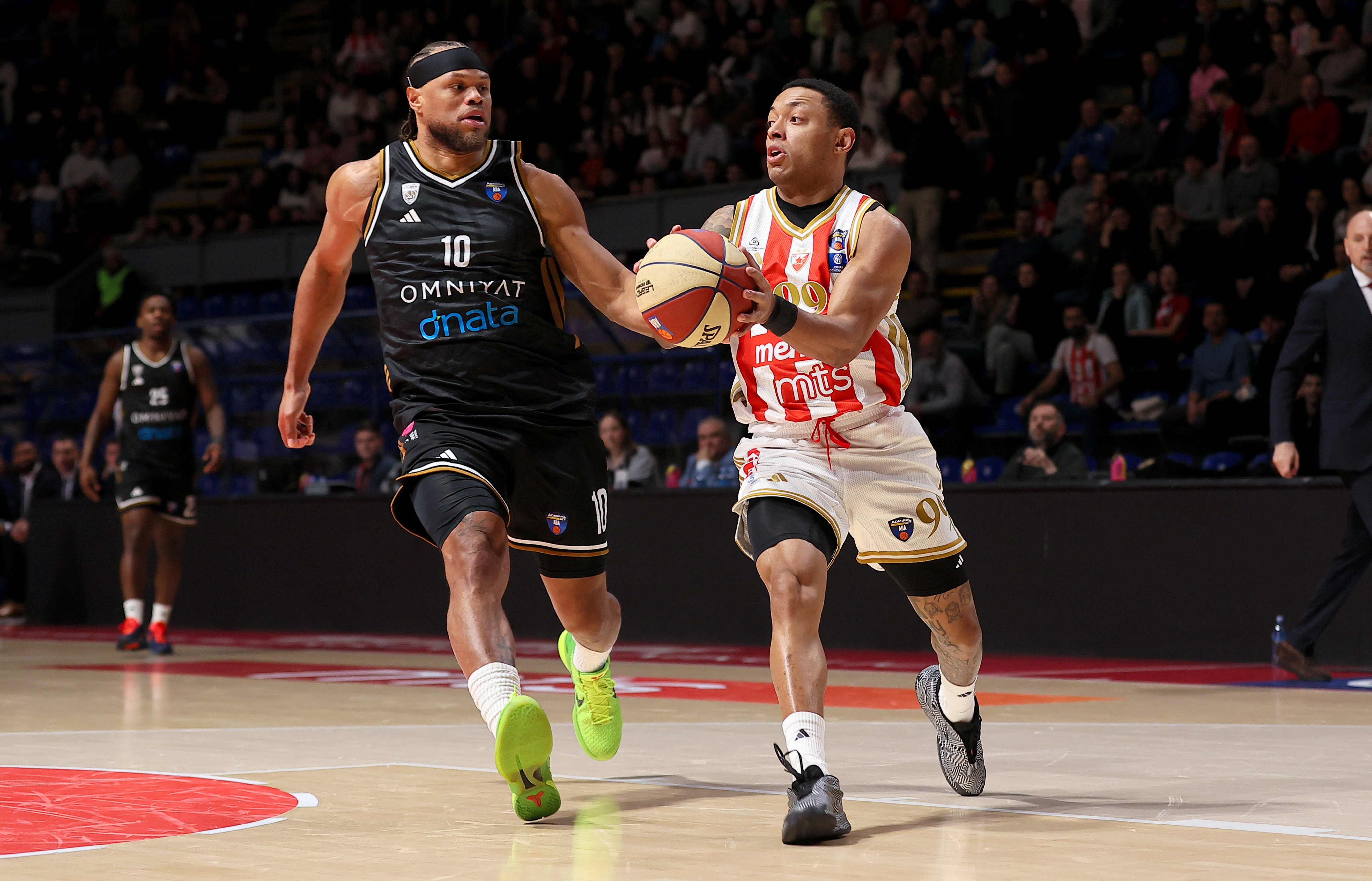 during Crvena Zvezda v Dubai Basketball match of ABA League season 2025/2026 Top 8 Round 5, at the Aleksandar Nikolic Hall in Belgrade, Serbia on March 30th.( photo by Luka Milosavljevic / STARSPORT © )