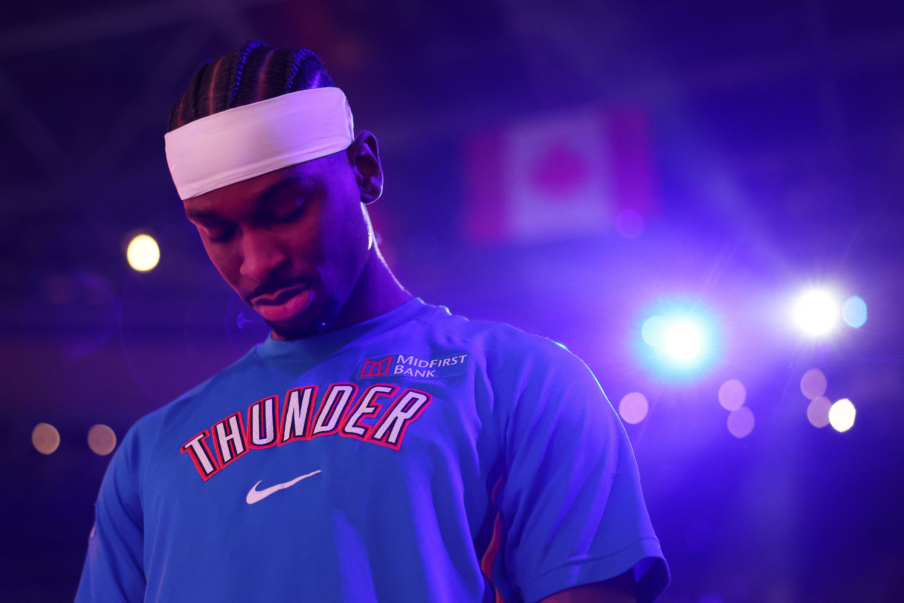 Shai Gilgeous-Alexander #2 of the Oklahoma City Thunder