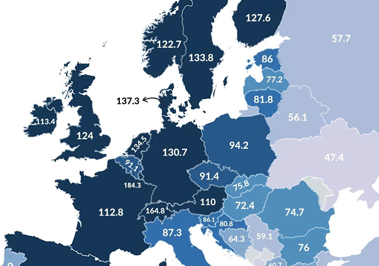 Indeks kupovne moći u Evropi