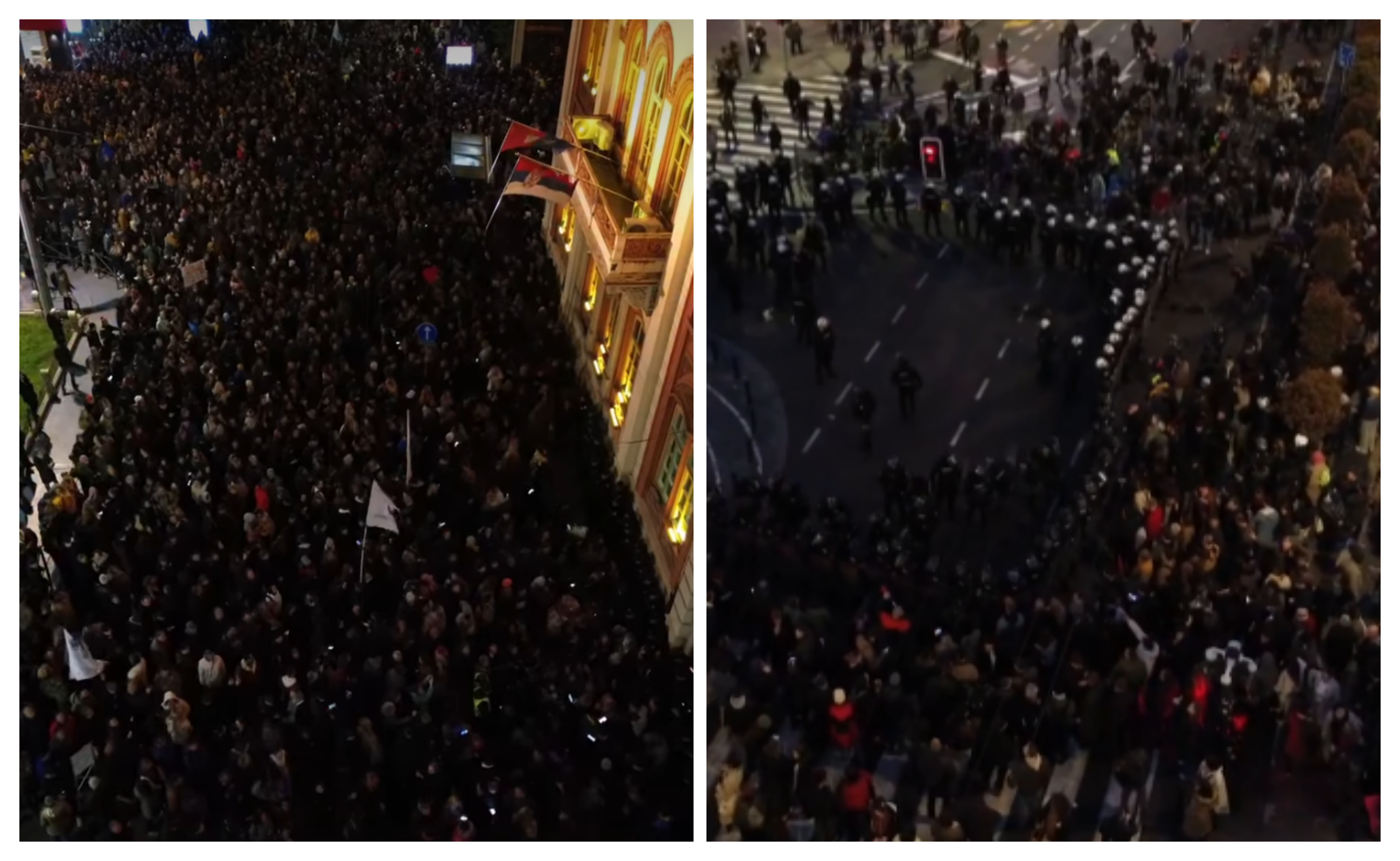 Rektorat trg republike protest DRON