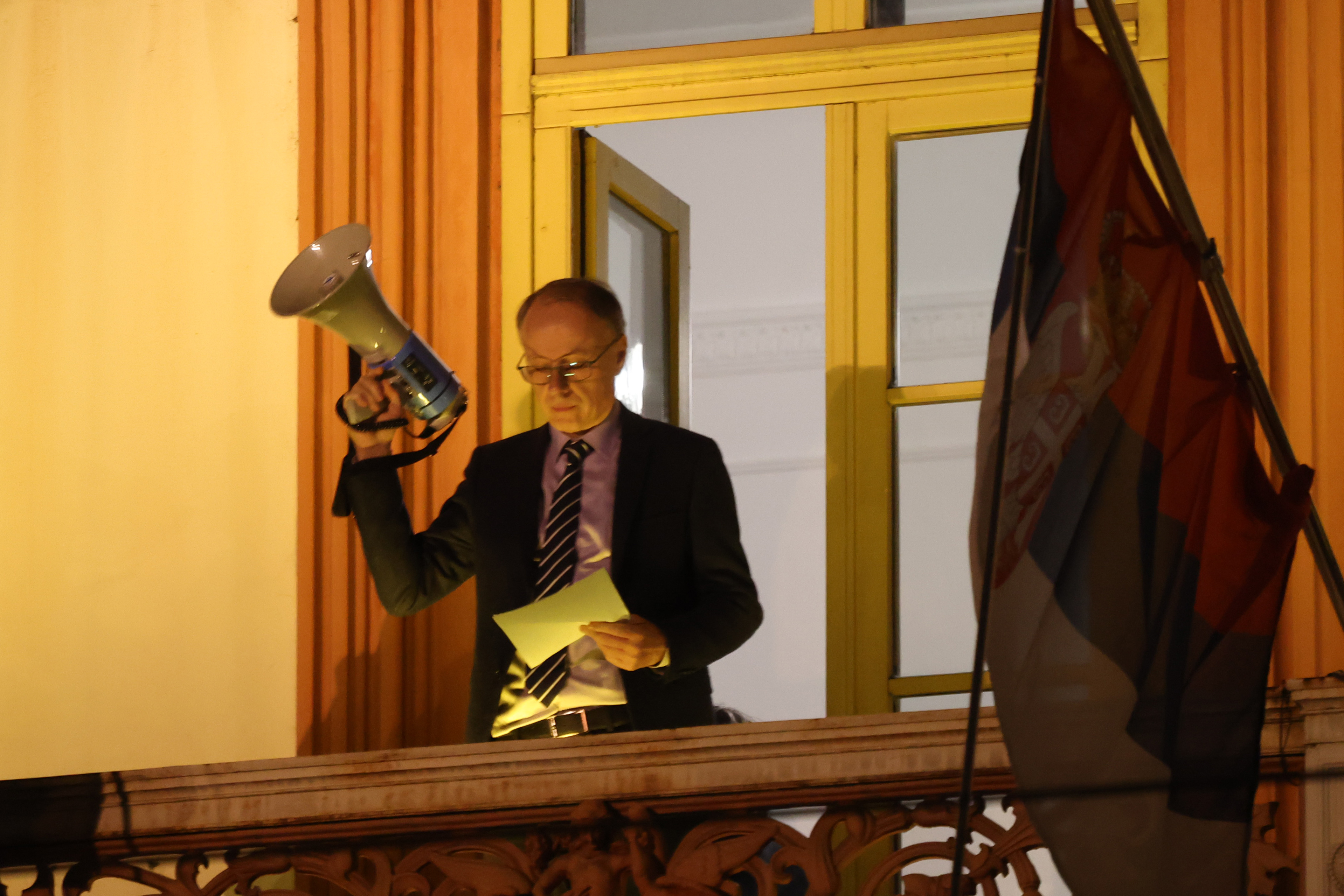 Rektorat protest, rektor Vladan Đokić