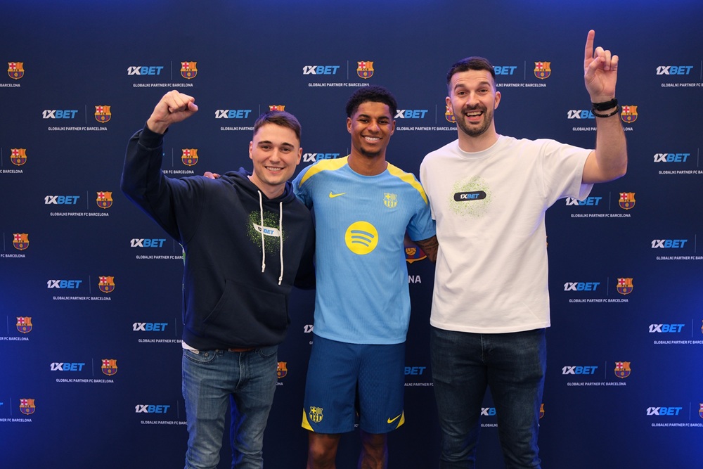 PR,  1xBet, FC Barcelona, Barcelona, Markus Rašford, Robert Levandovski, Ronald Arauho