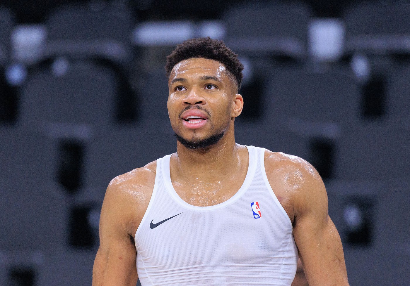 Giannis Antetokounmpo #34 of the Mil