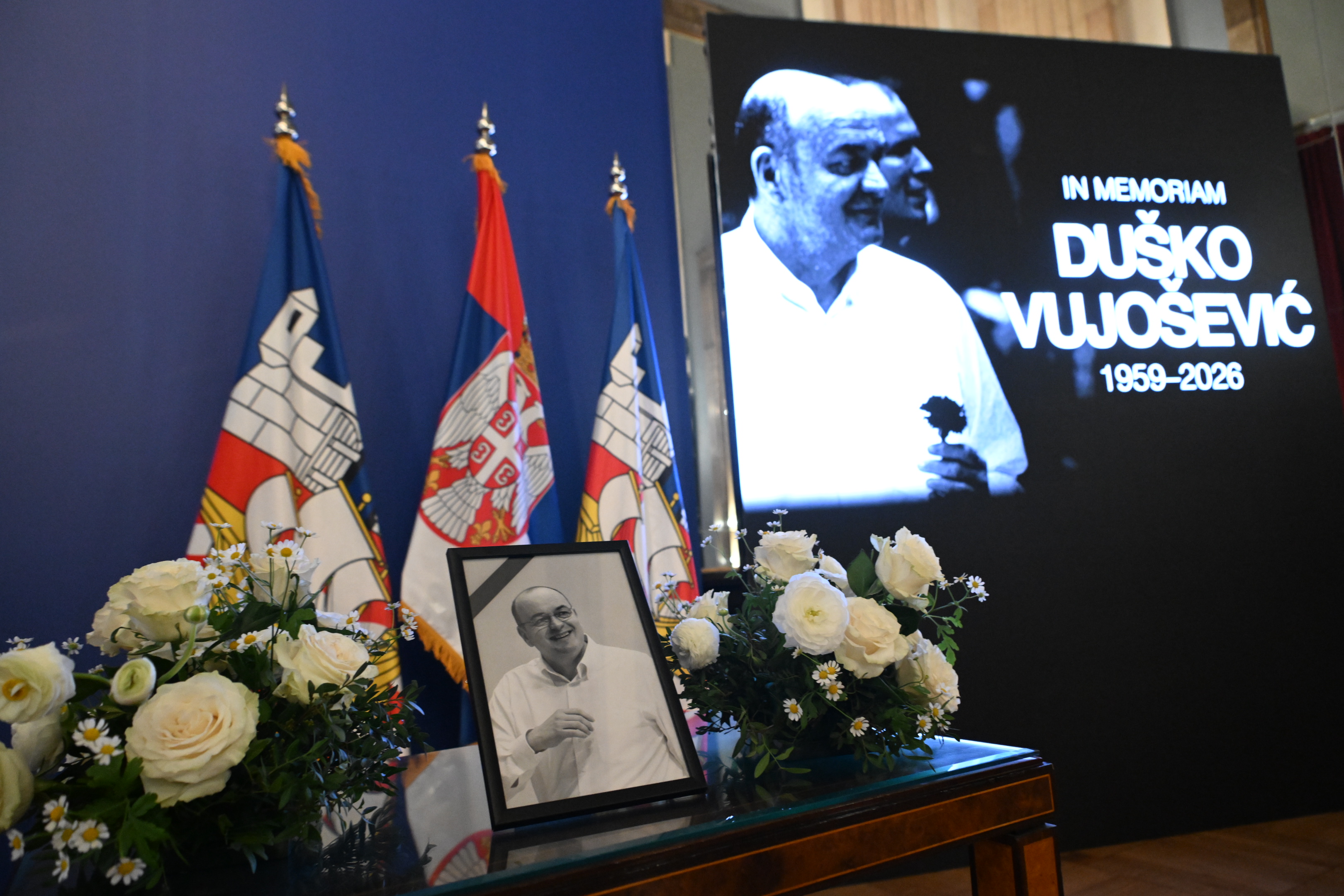 Beograd, 14.4.2026. Skupština grada, komemoracija Dule Vujošević, Duško Vujošević